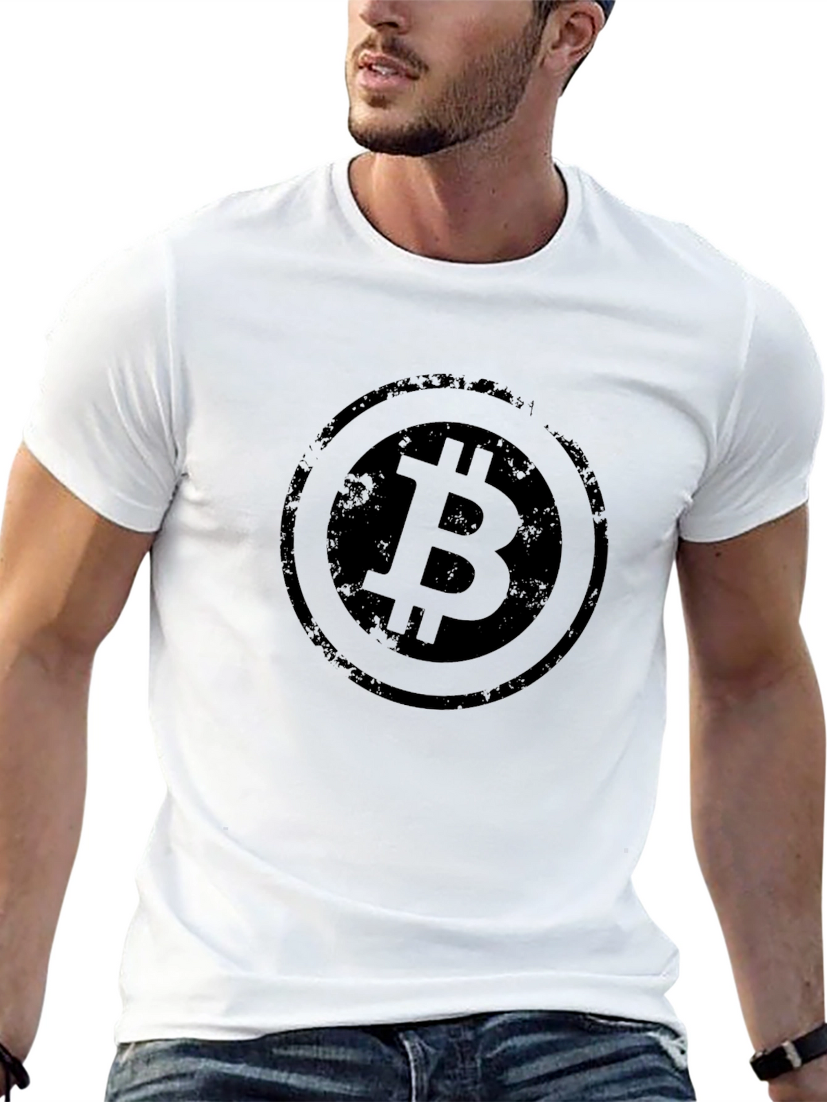Bitcoin Logo Graphic Tee - Black