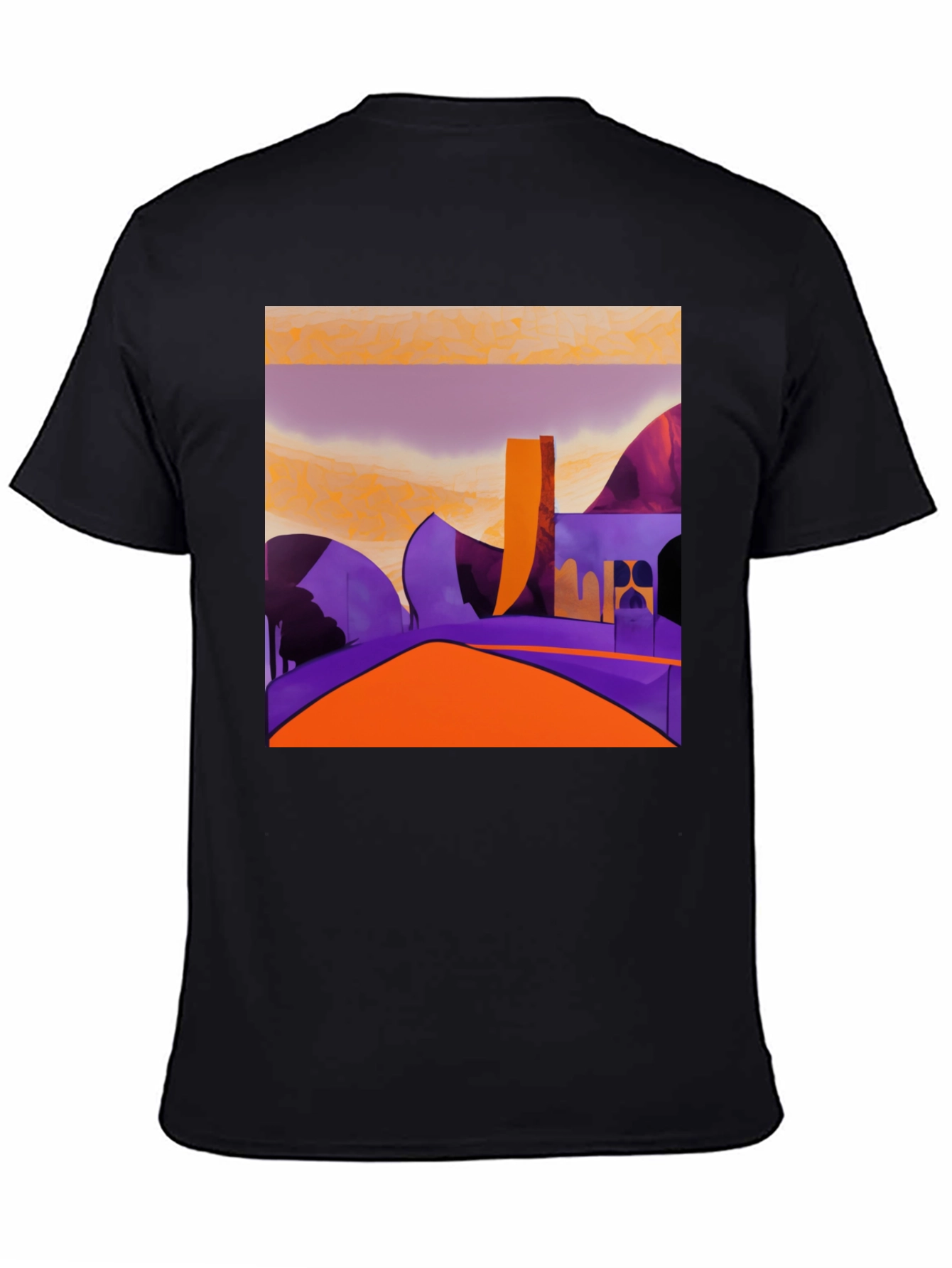 Abstract Landscape Graphic Tee - Modern Art Shirt