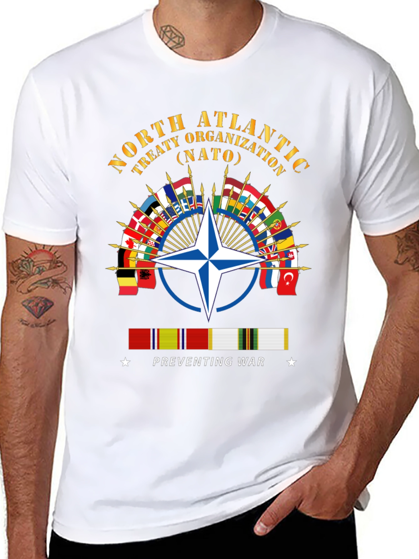 NATO Preventing War Graphic T-Shirt