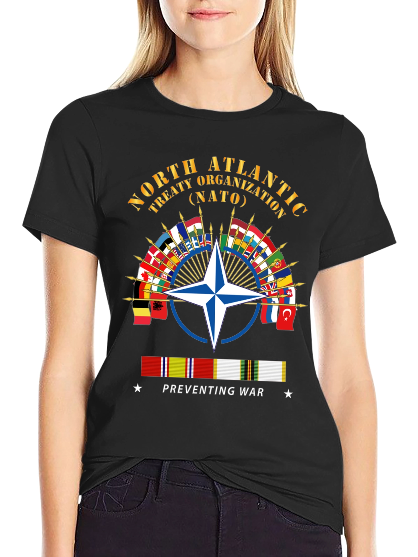 NATO Preventing War Graphic T-Shirt