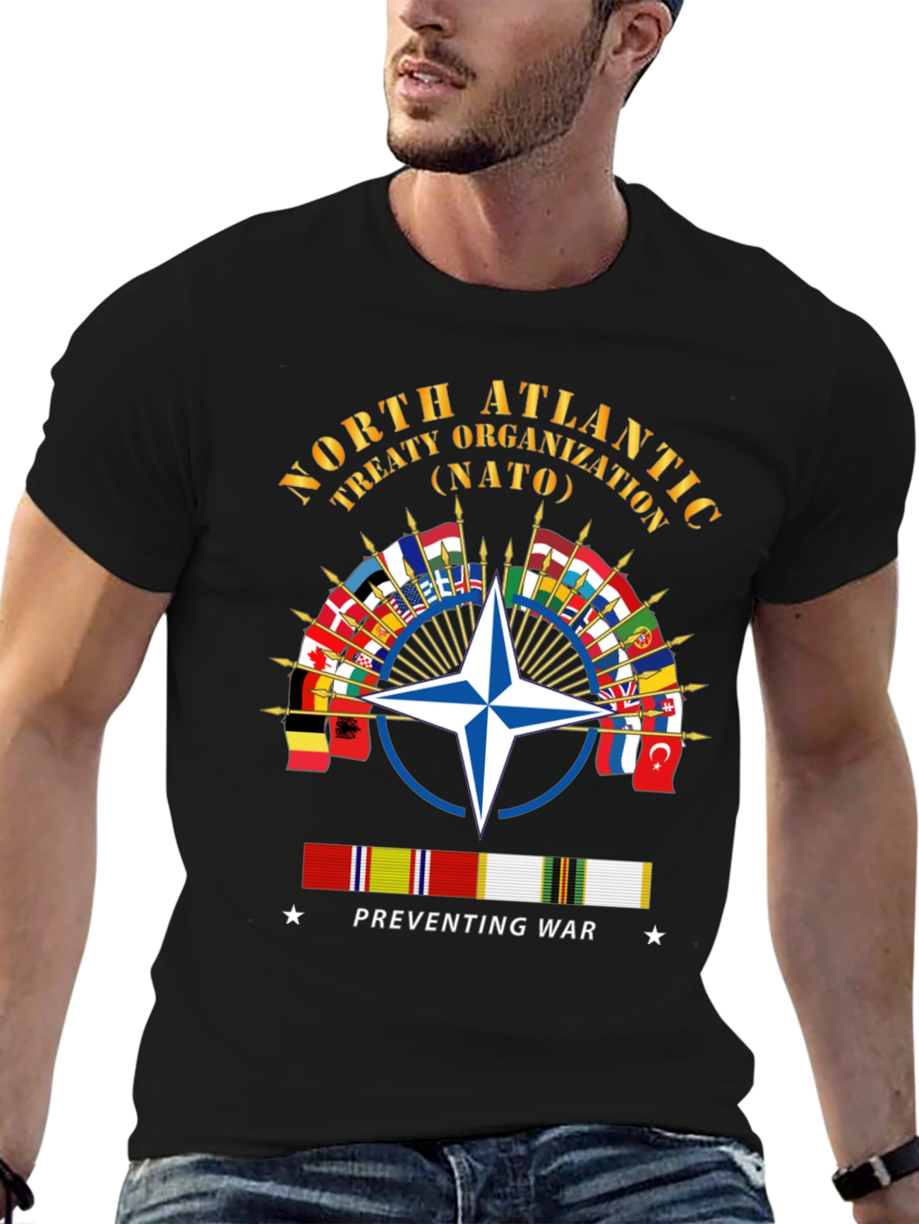 NATO Preventing War Graphic T-Shirt