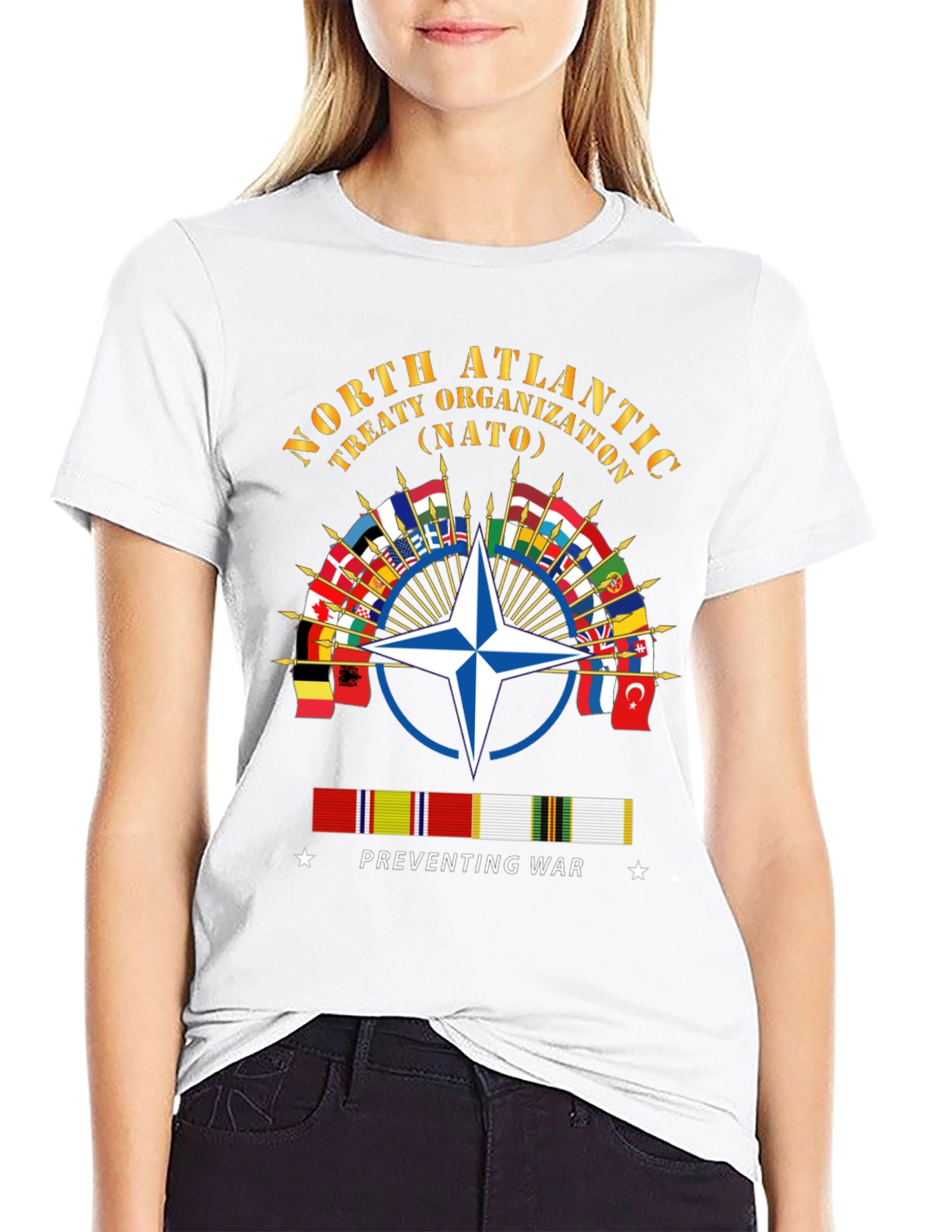 NATO Preventing War Graphic T-Shirt