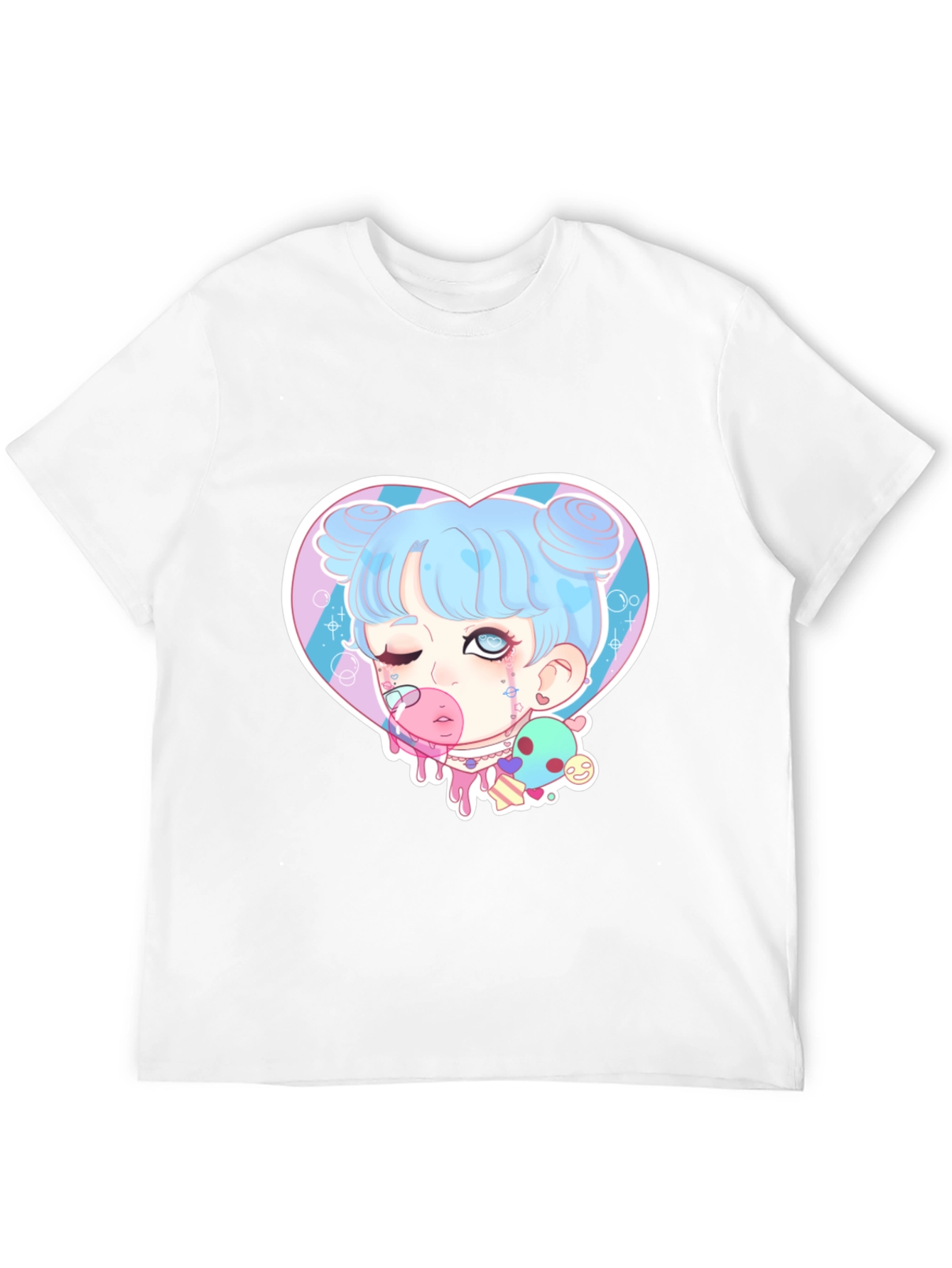 Goth Kawaii Girl Heart Graphic Tee