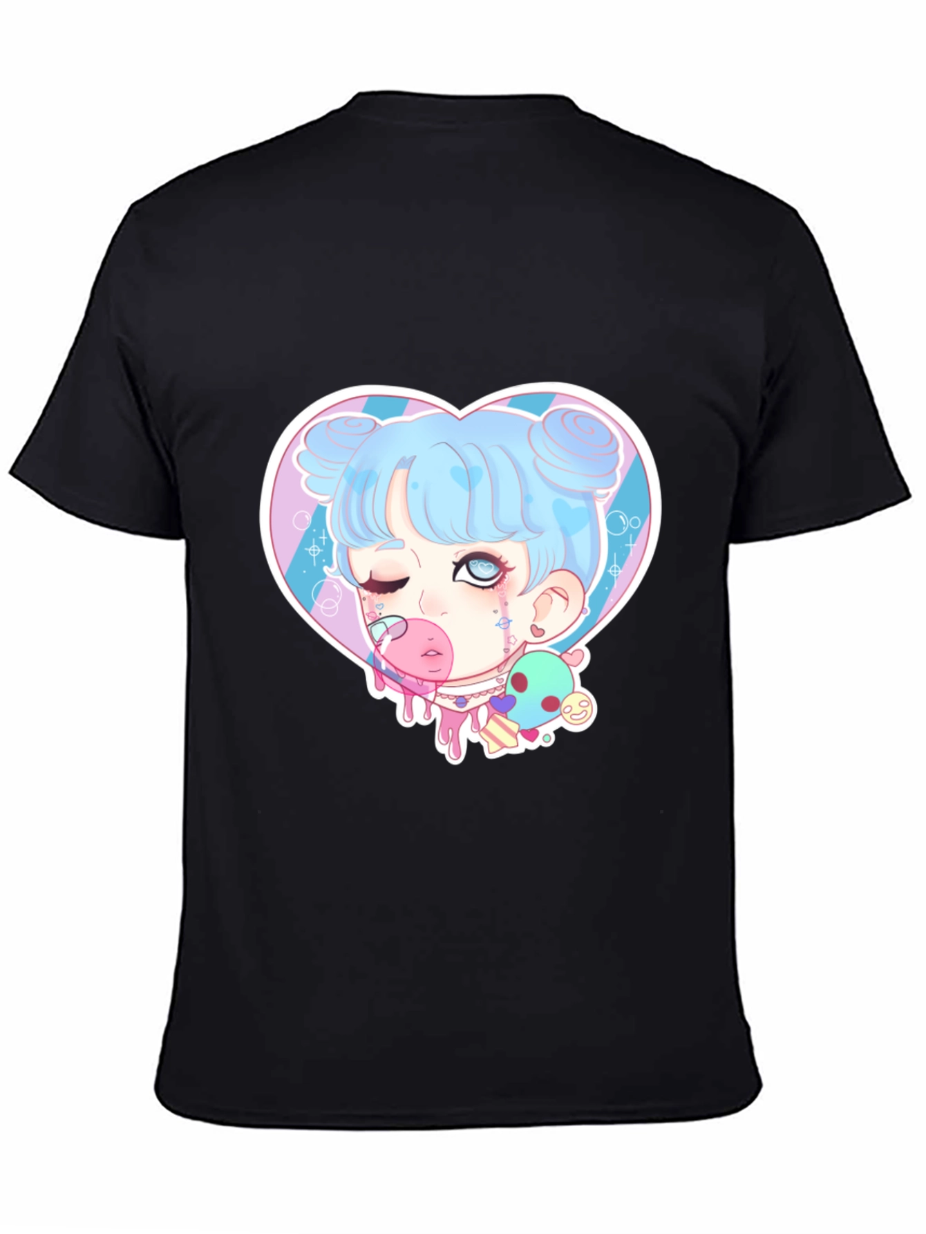 Goth Kawaii Girl Heart Graphic Tee