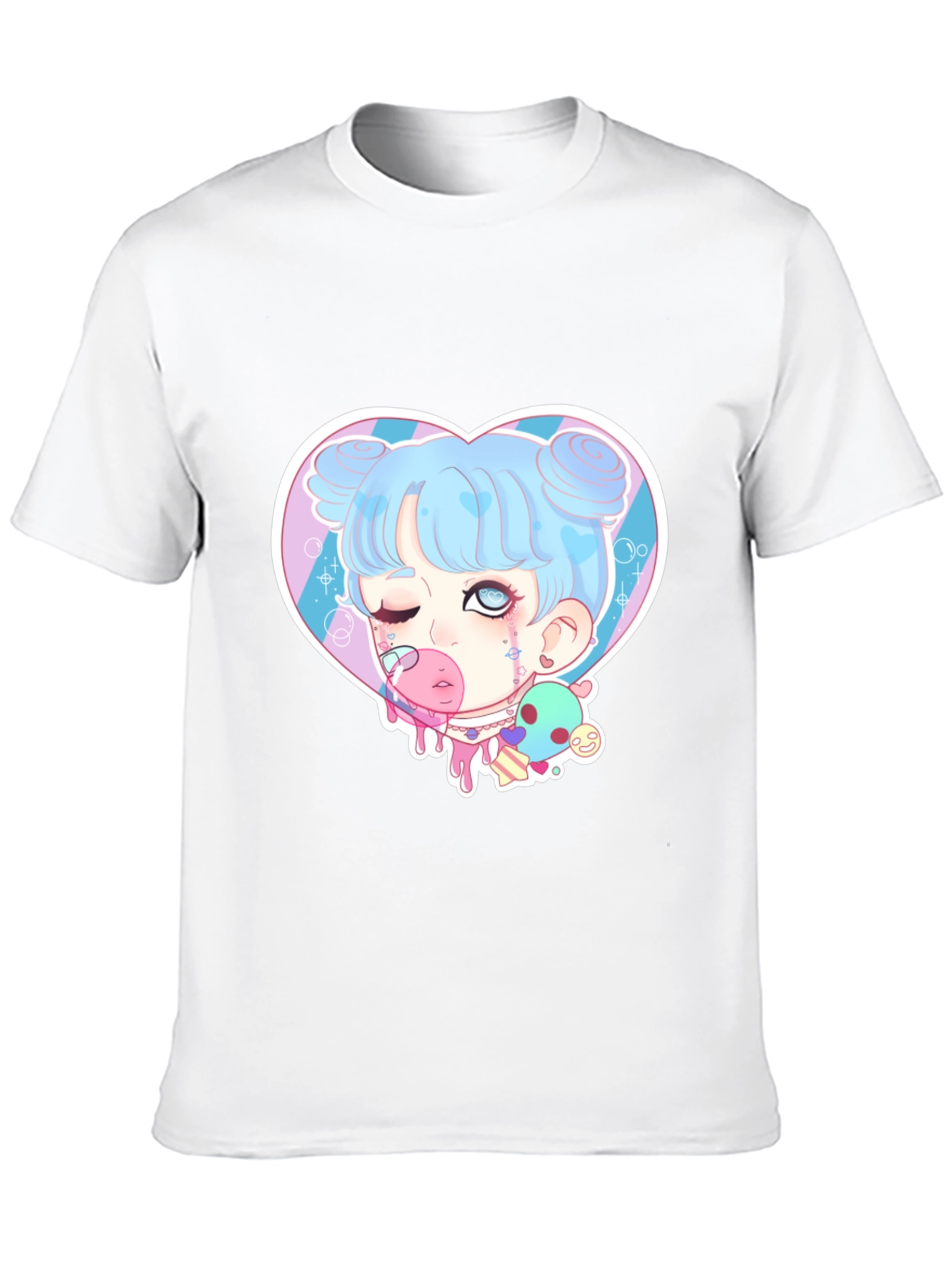 Goth Kawaii Girl Heart Graphic Tee