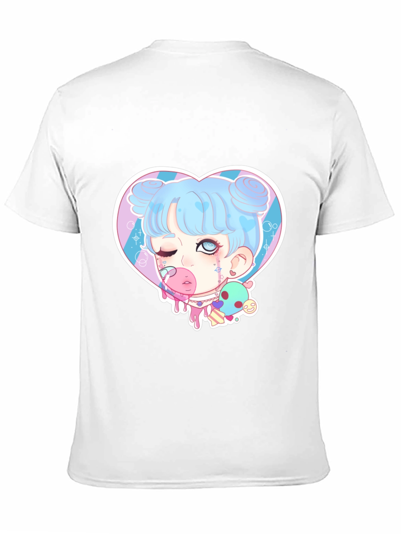Goth Kawaii Girl Heart Graphic Tee