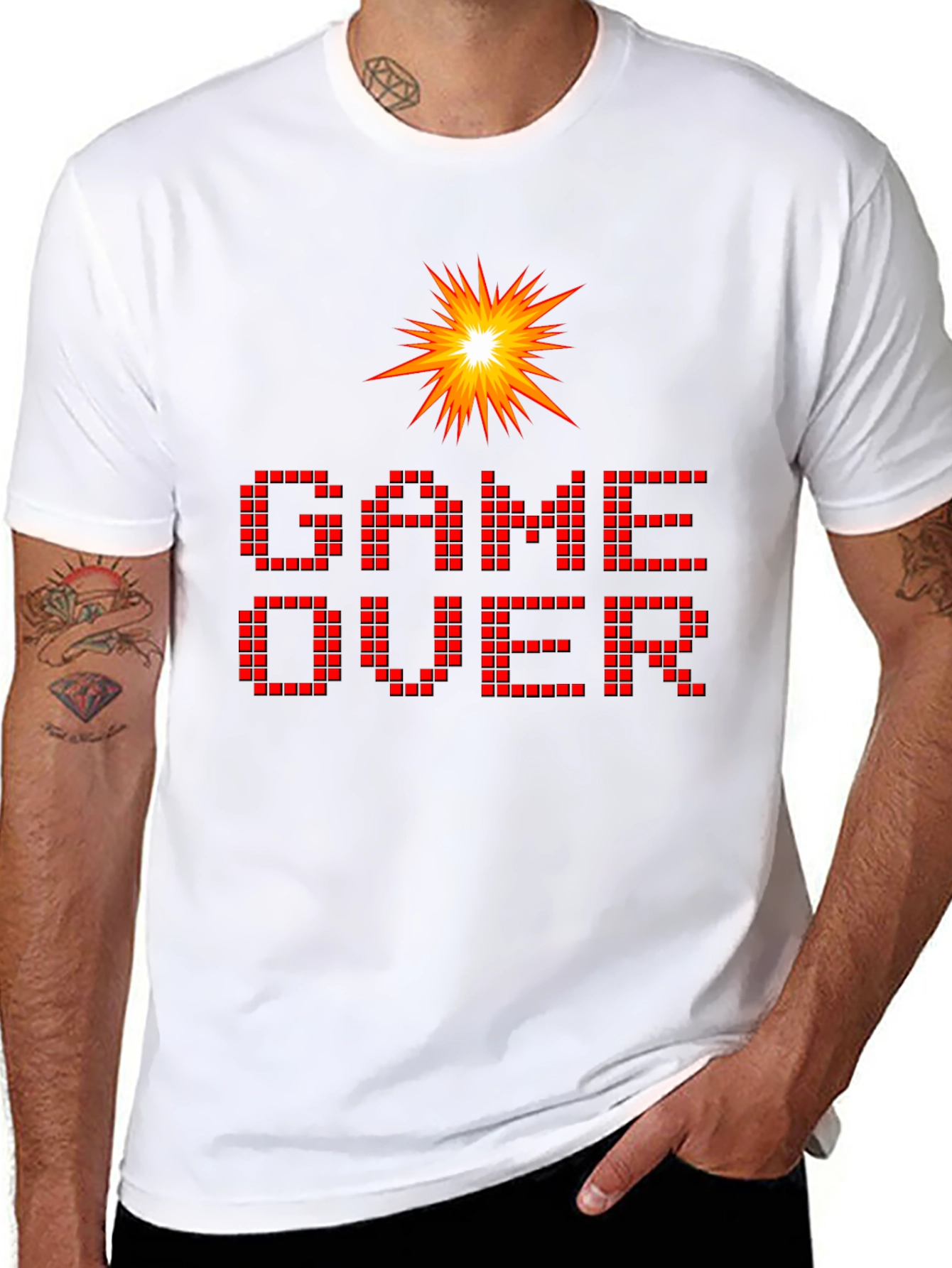 Game Over Black Graphic T-Shirt