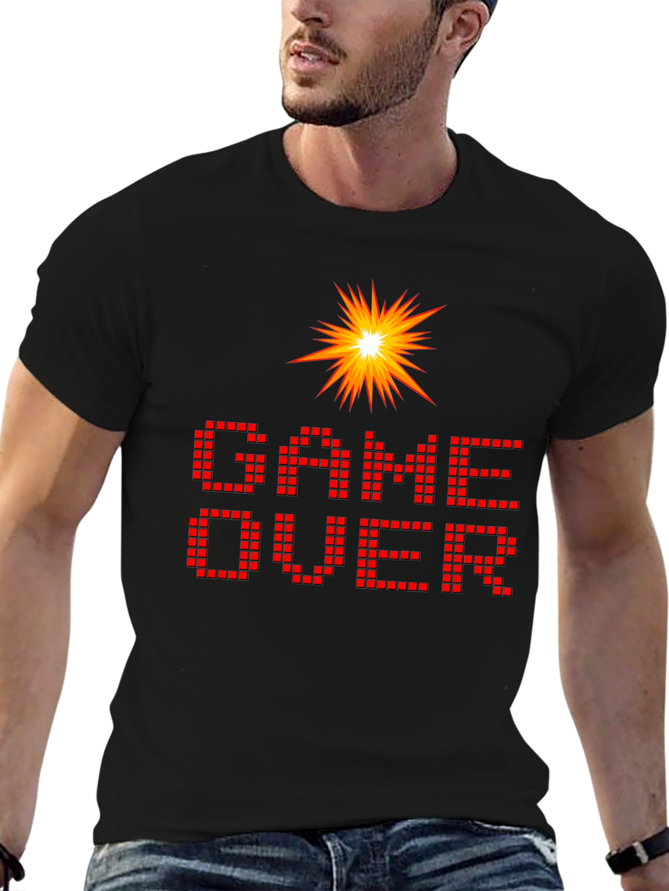 Game Over Black Graphic T-Shirt