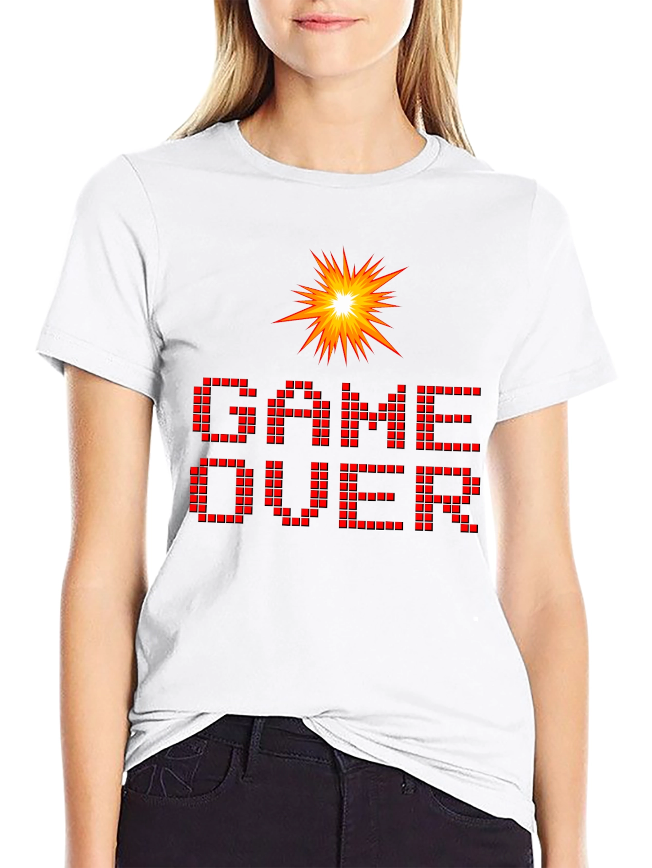 Game Over Black Graphic T-Shirt