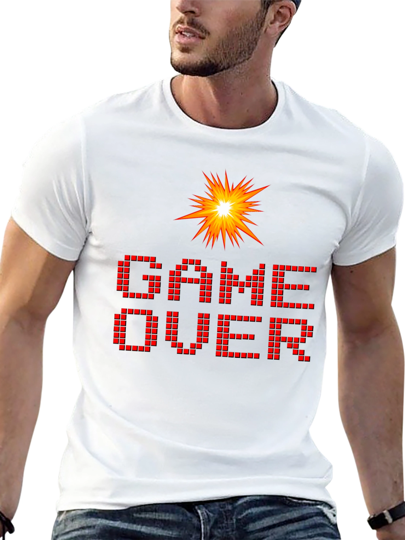 Game Over Black Graphic T-Shirt