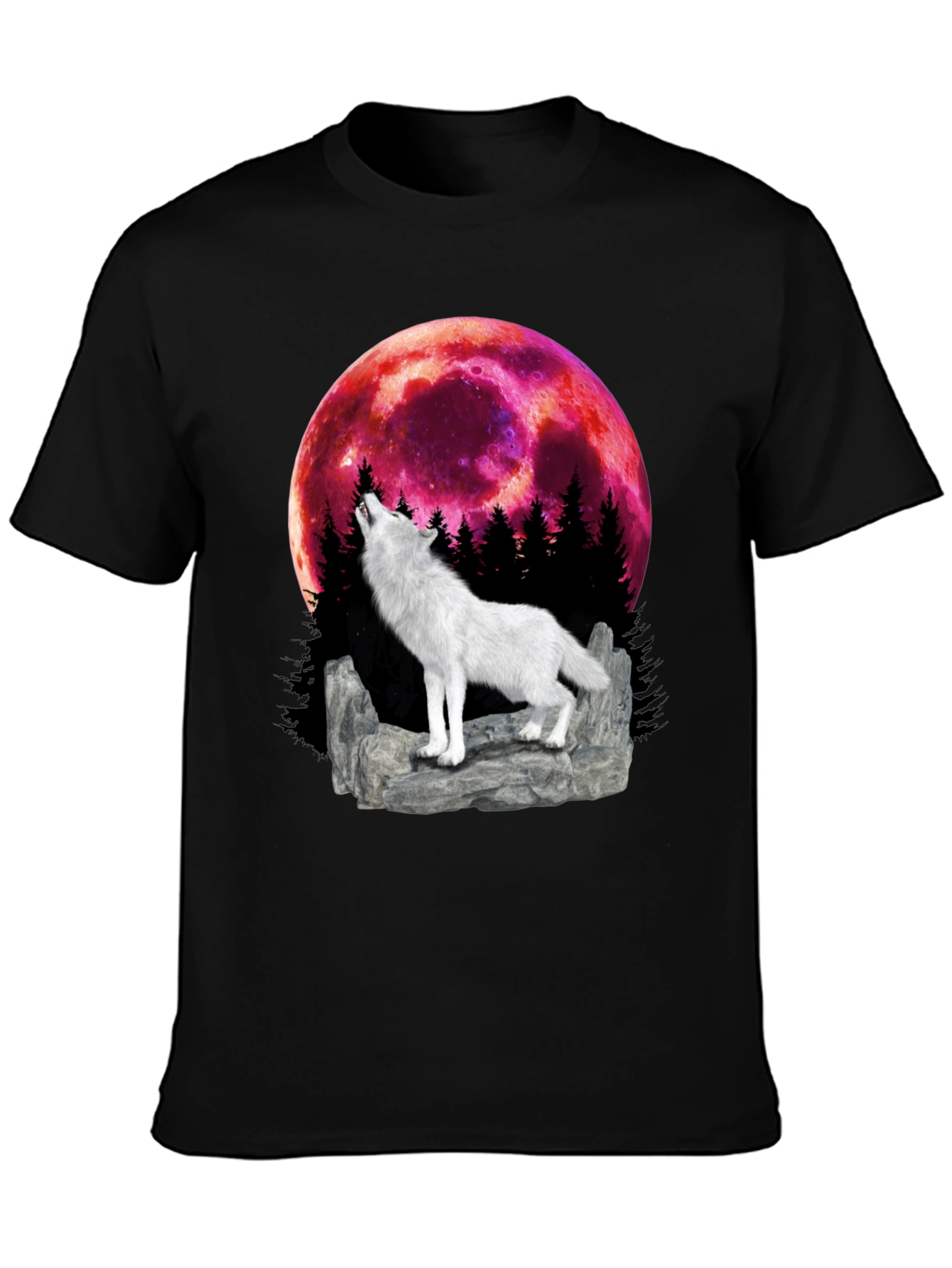 Wolf Howling at the Moon Graphic Tee