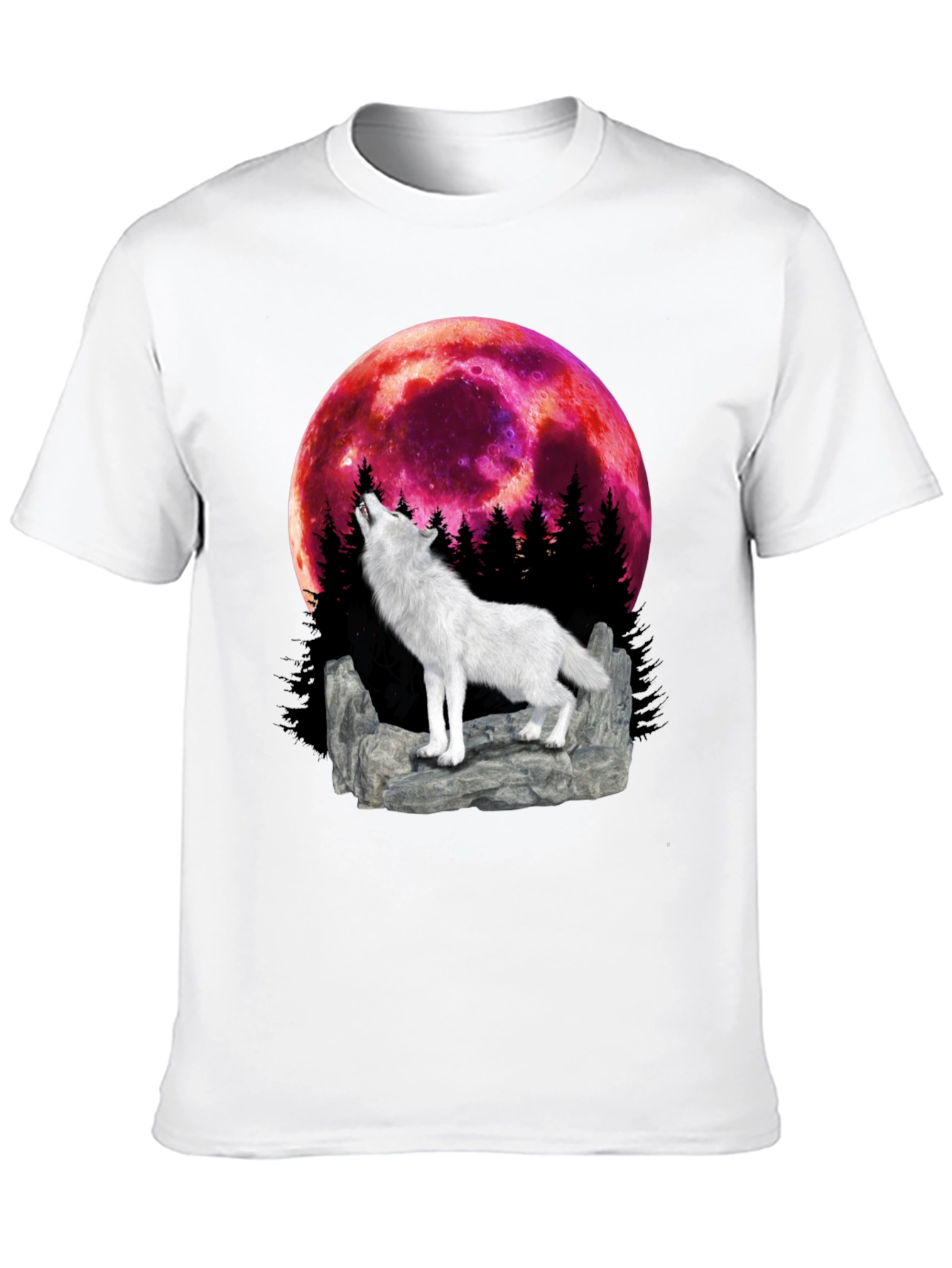 Wolf Howling at the Moon Graphic Tee