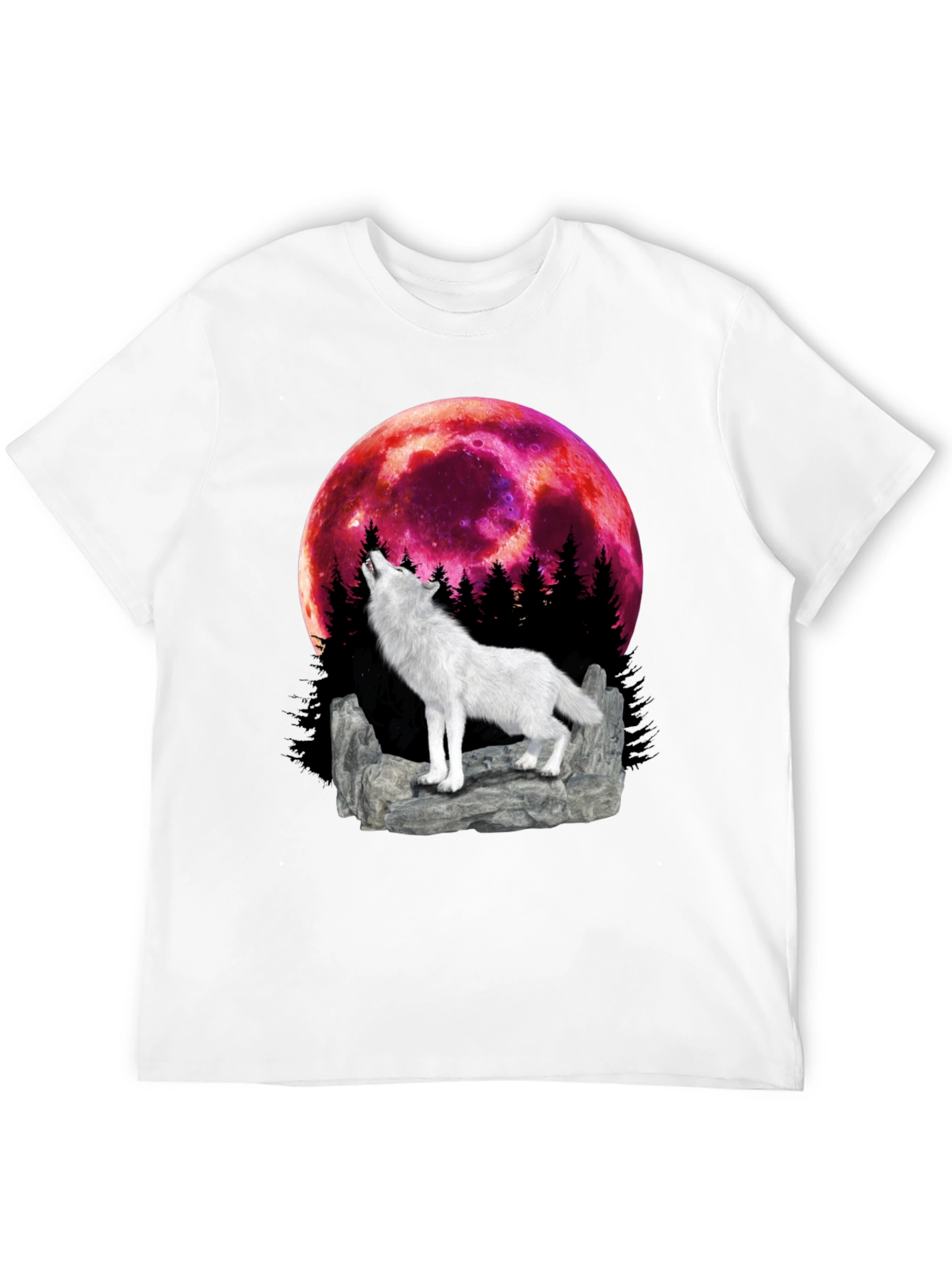 Wolf Howling at the Moon Graphic Tee