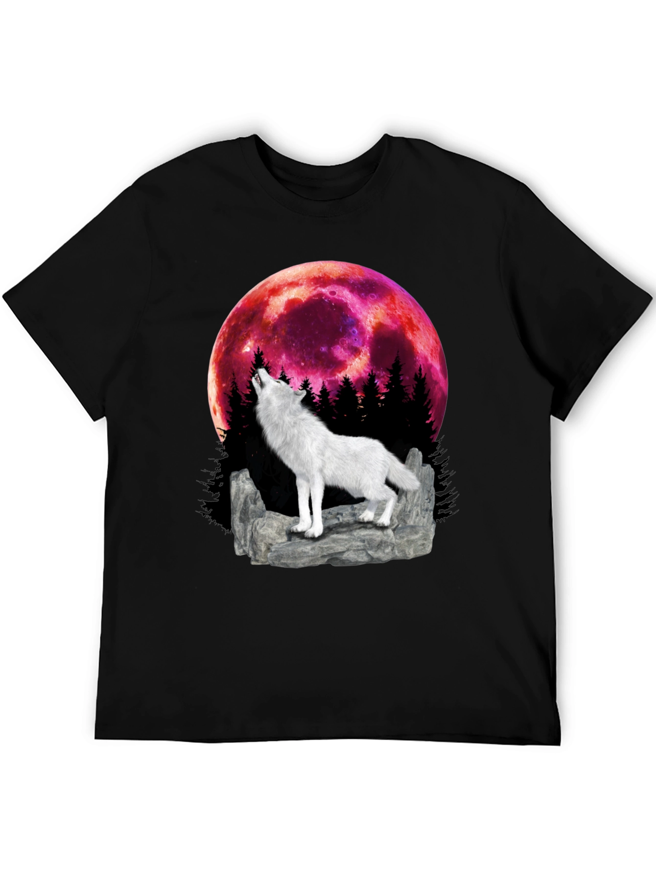 Wolf Howling at the Moon Graphic Tee