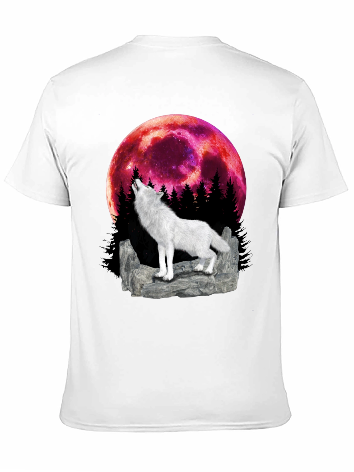 Wolf Howling at the Moon Graphic Tee