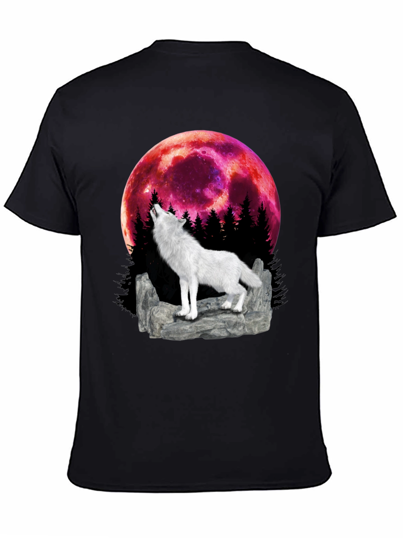 Wolf Howling at the Moon Graphic Tee