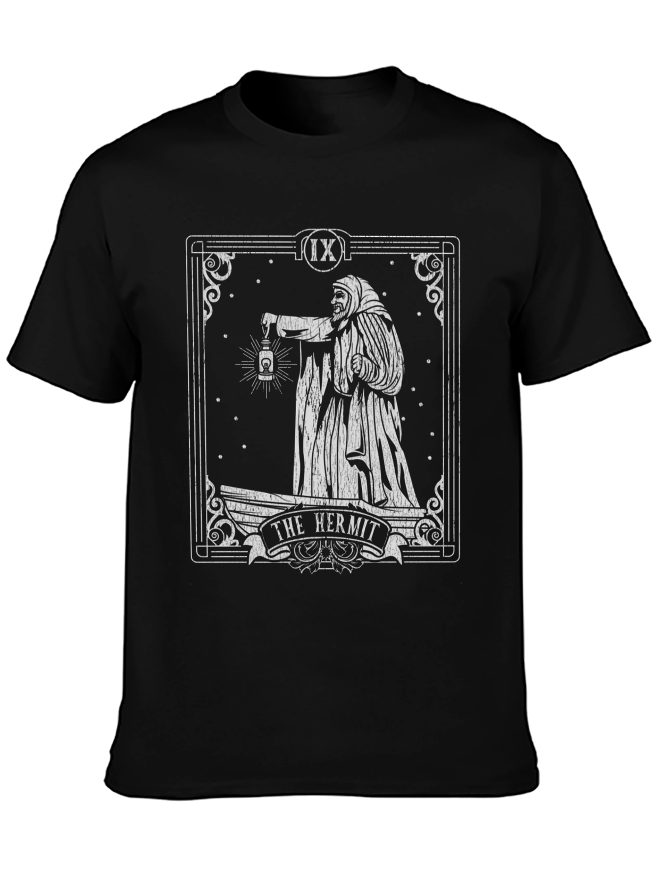 The Hermit Tarot Card T-Shirt - Gothic Style