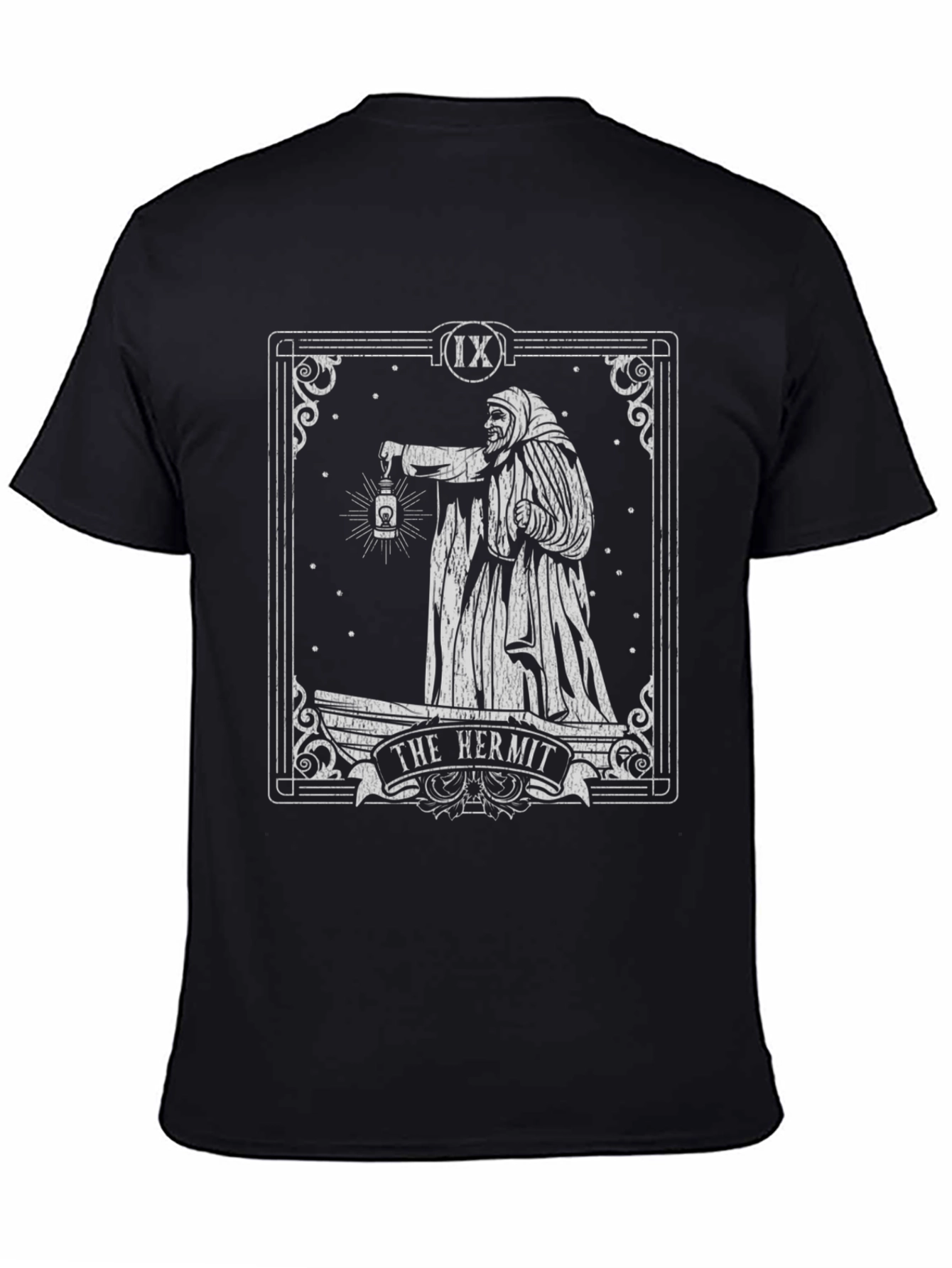 The Hermit Tarot Card T-Shirt - Gothic Style