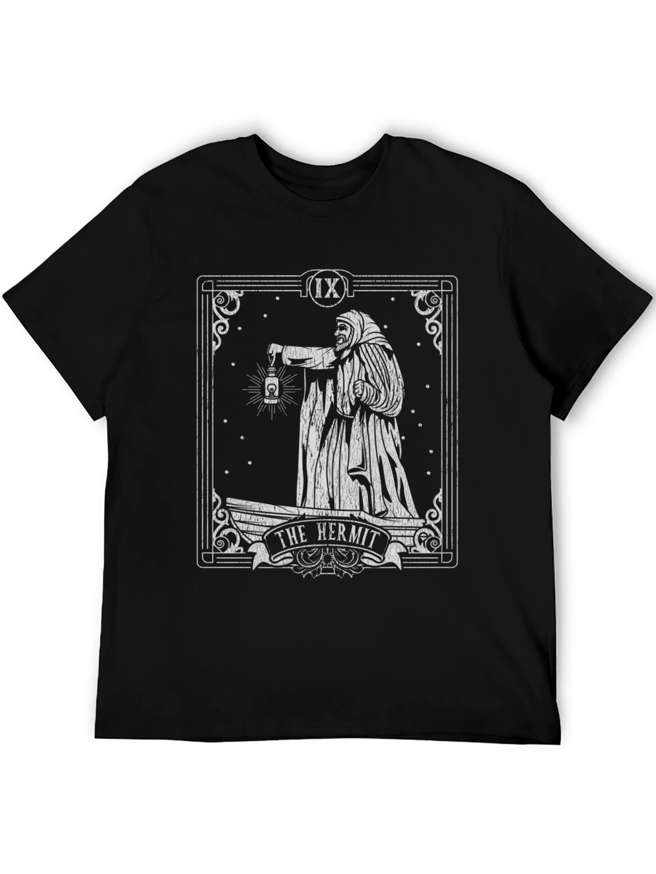 The Hermit Tarot Card T-Shirt - Gothic Style