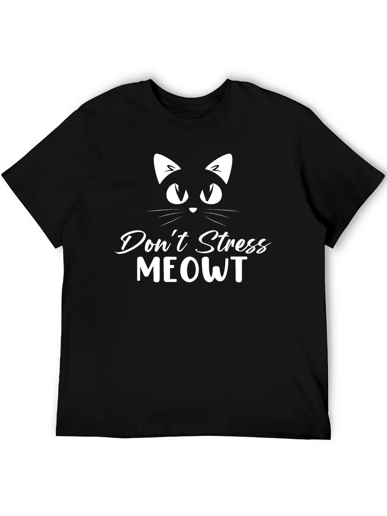 Dont Stress MEOWT Black Graphic Tee