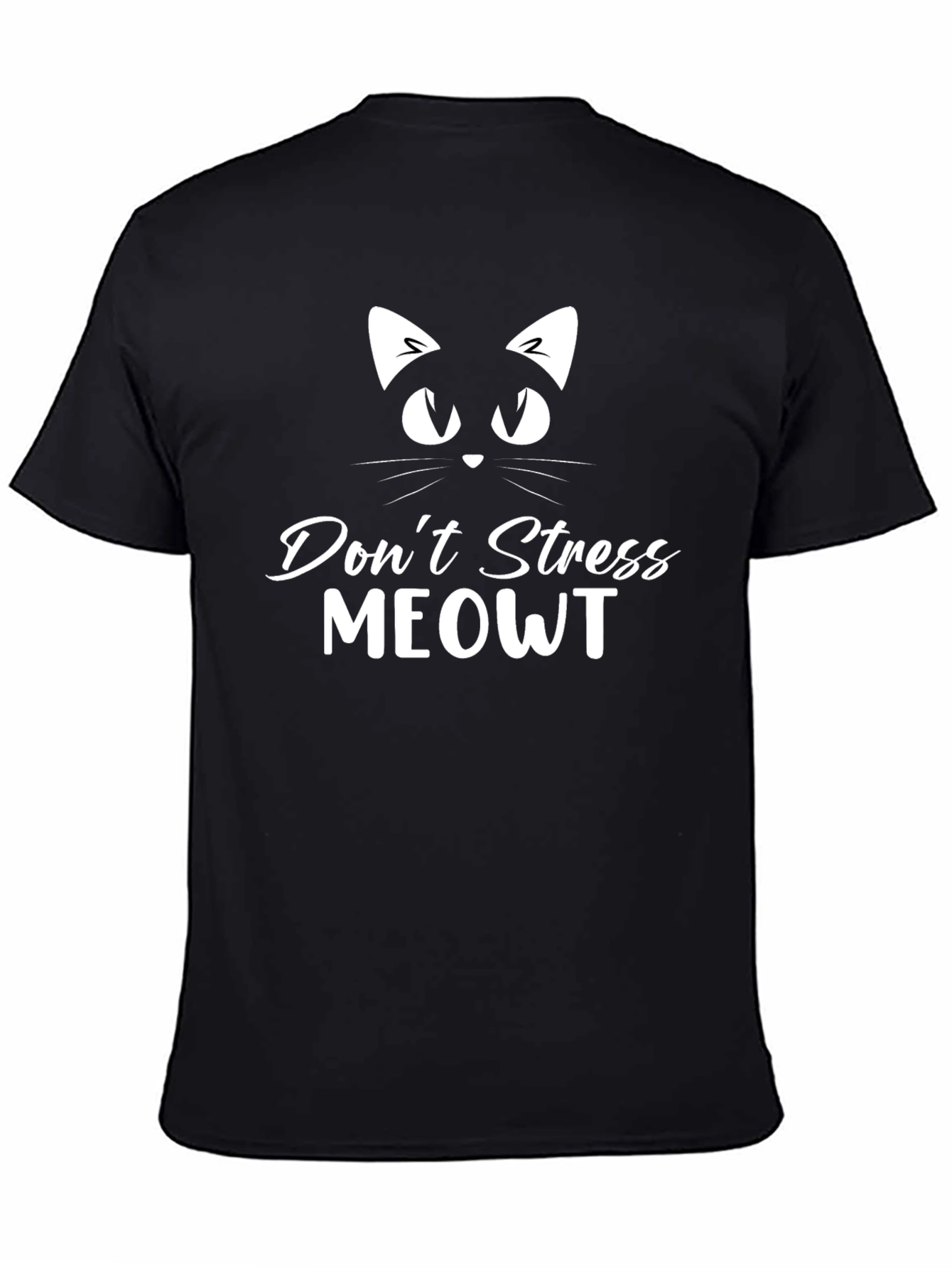 Dont Stress MEOWT Black Graphic Tee
