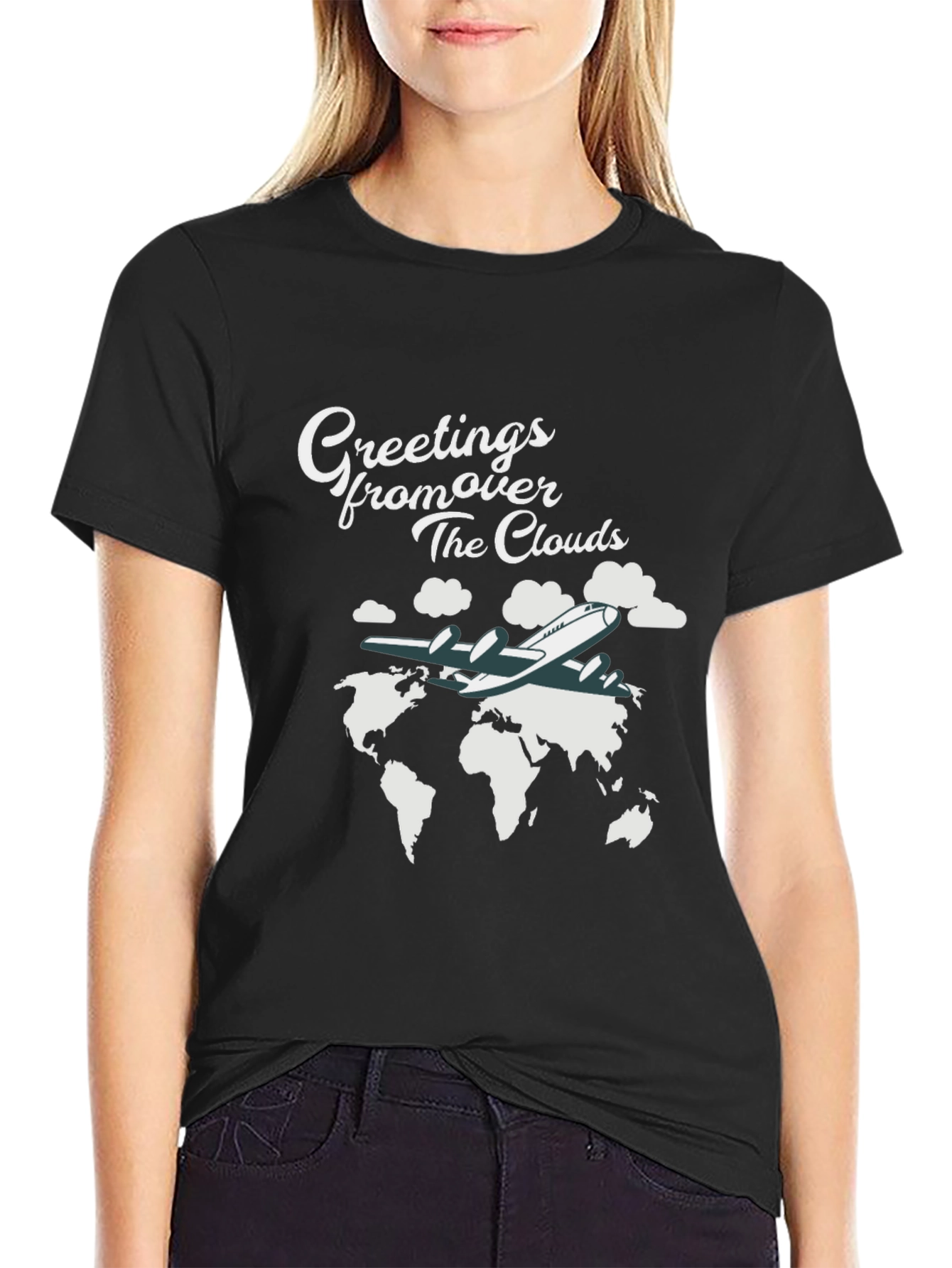 Greetings From Over The Clouds Graphic T-Shirt