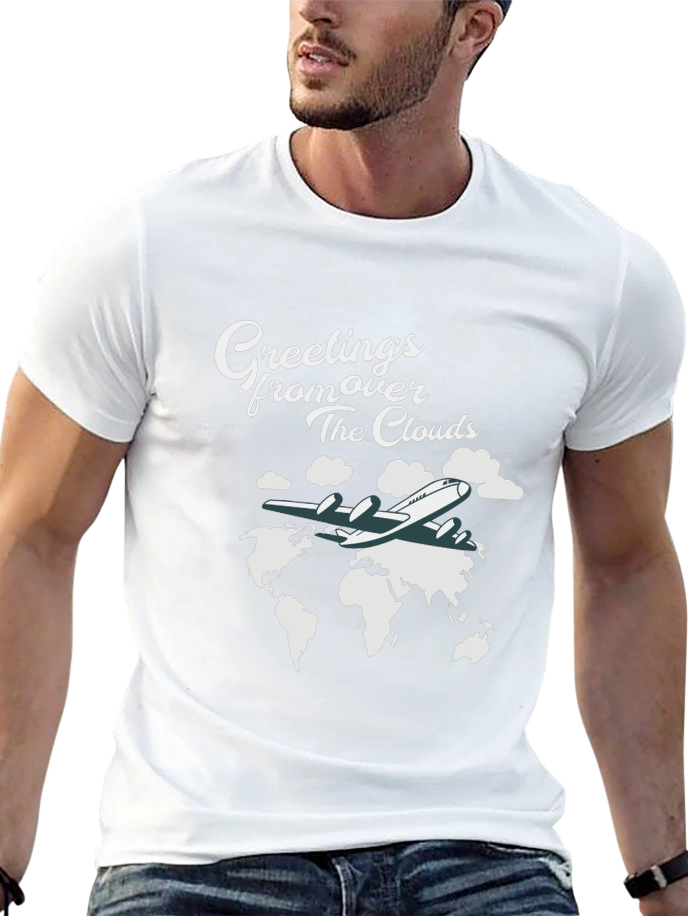 Greetings From Over The Clouds Graphic T-Shirt