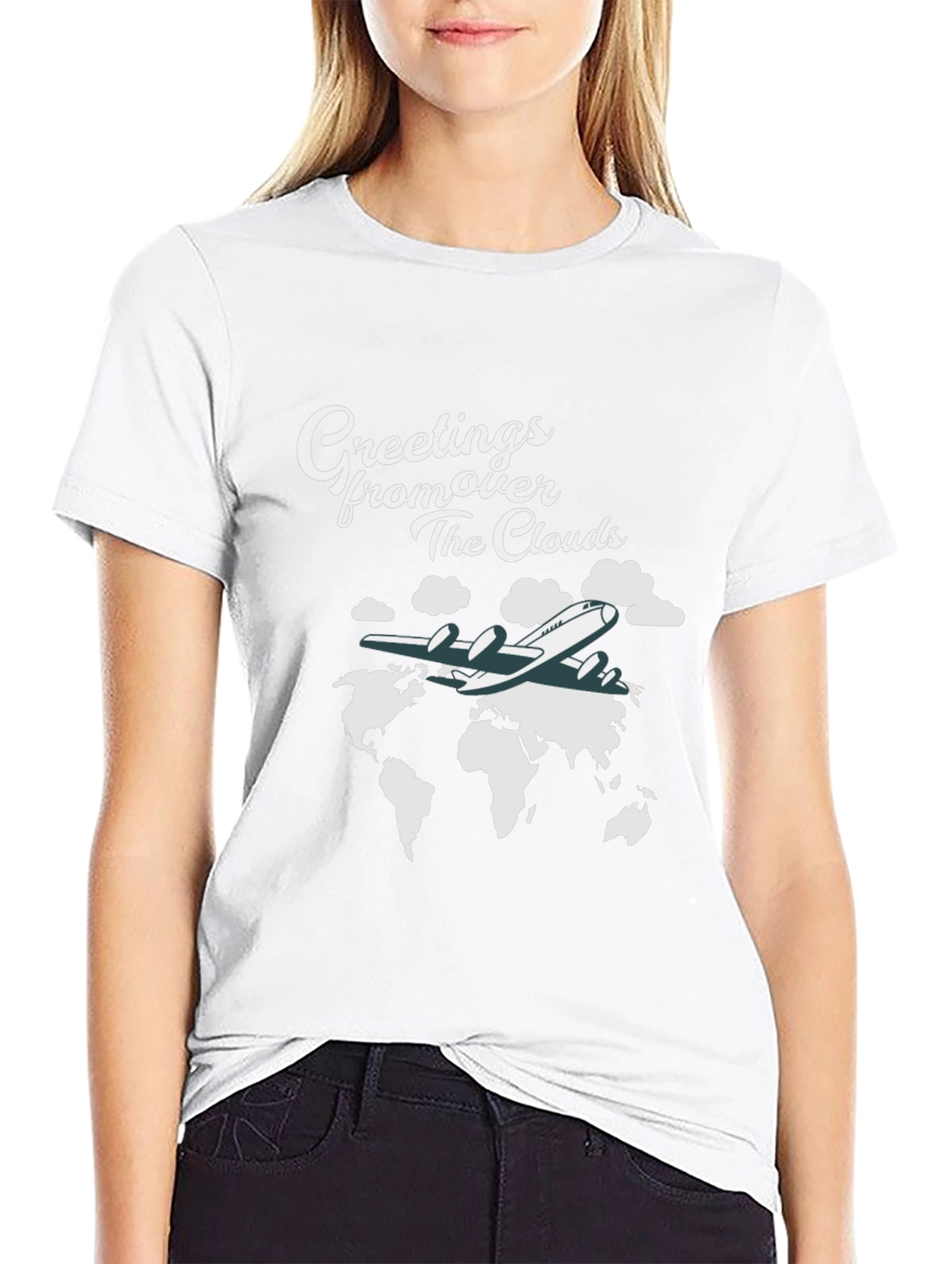 Greetings From Over The Clouds Graphic T-Shirt