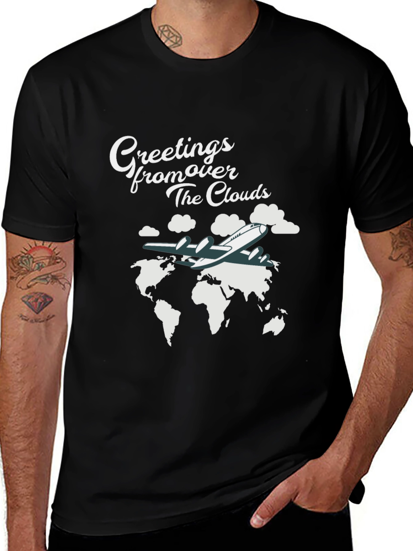 Greetings From Over The Clouds Graphic T-Shirt
