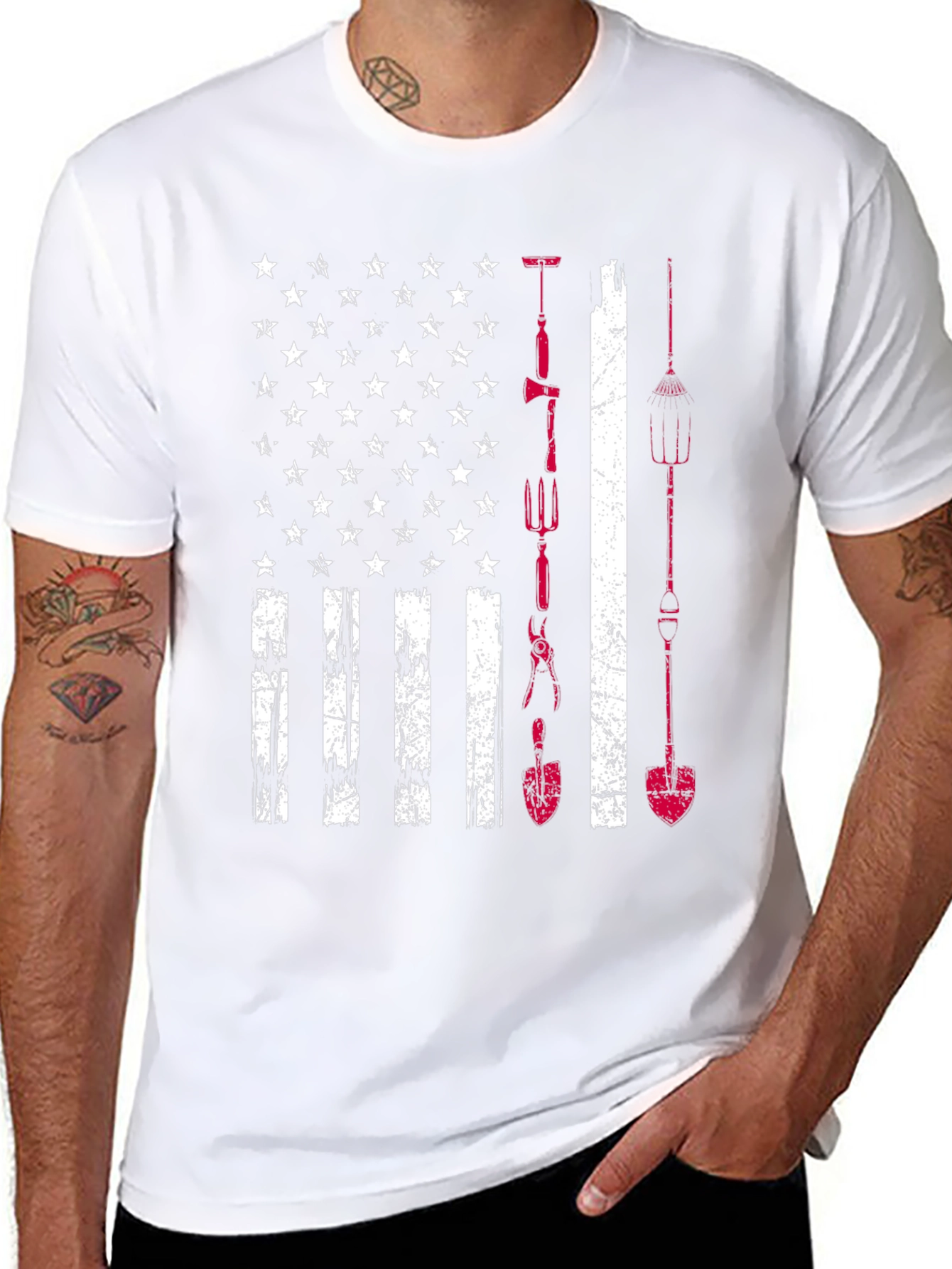 Gardener American Flag T-Shirt
