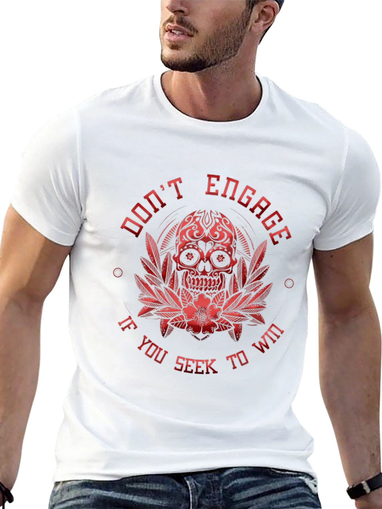 Dont Engage Skull Graphic T-Shirt