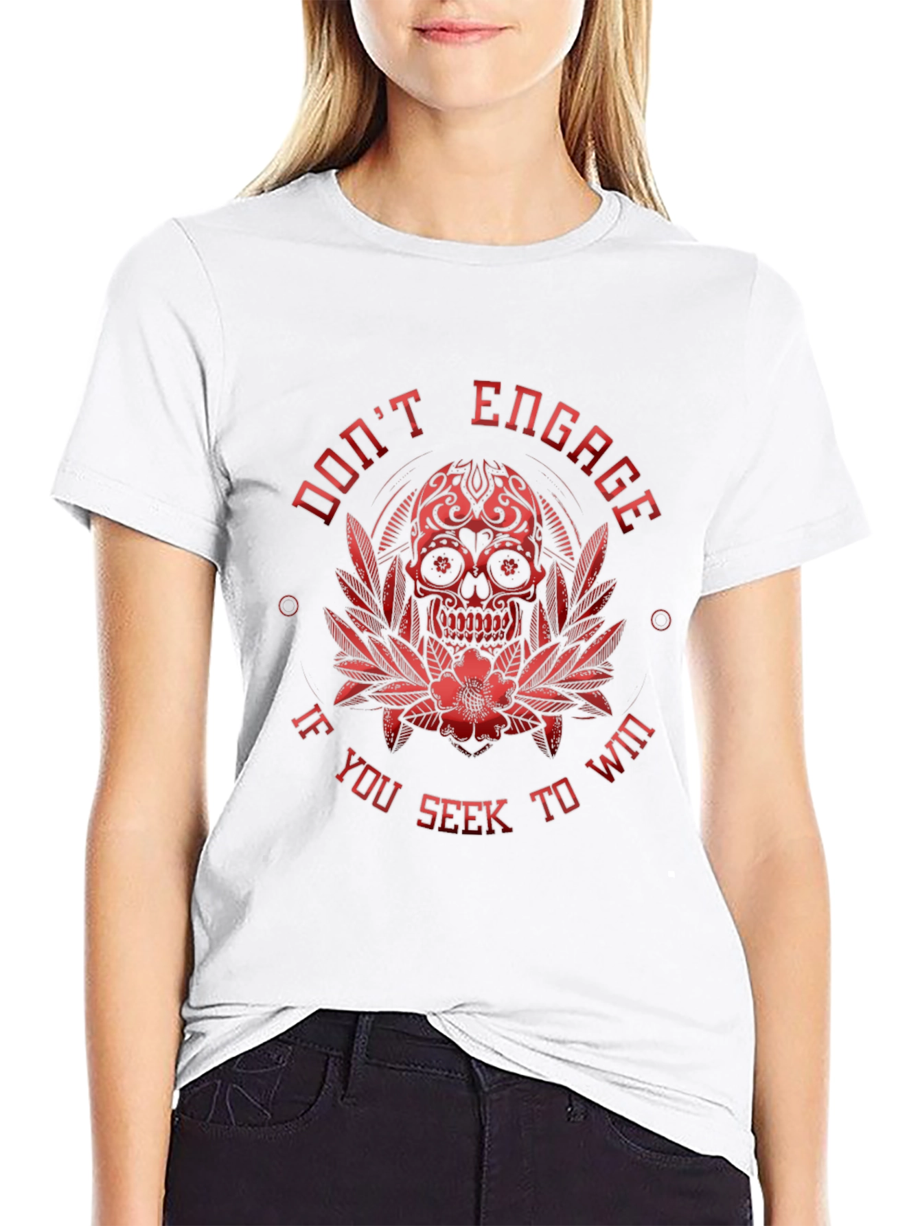 Dont Engage Skull Graphic T-Shirt
