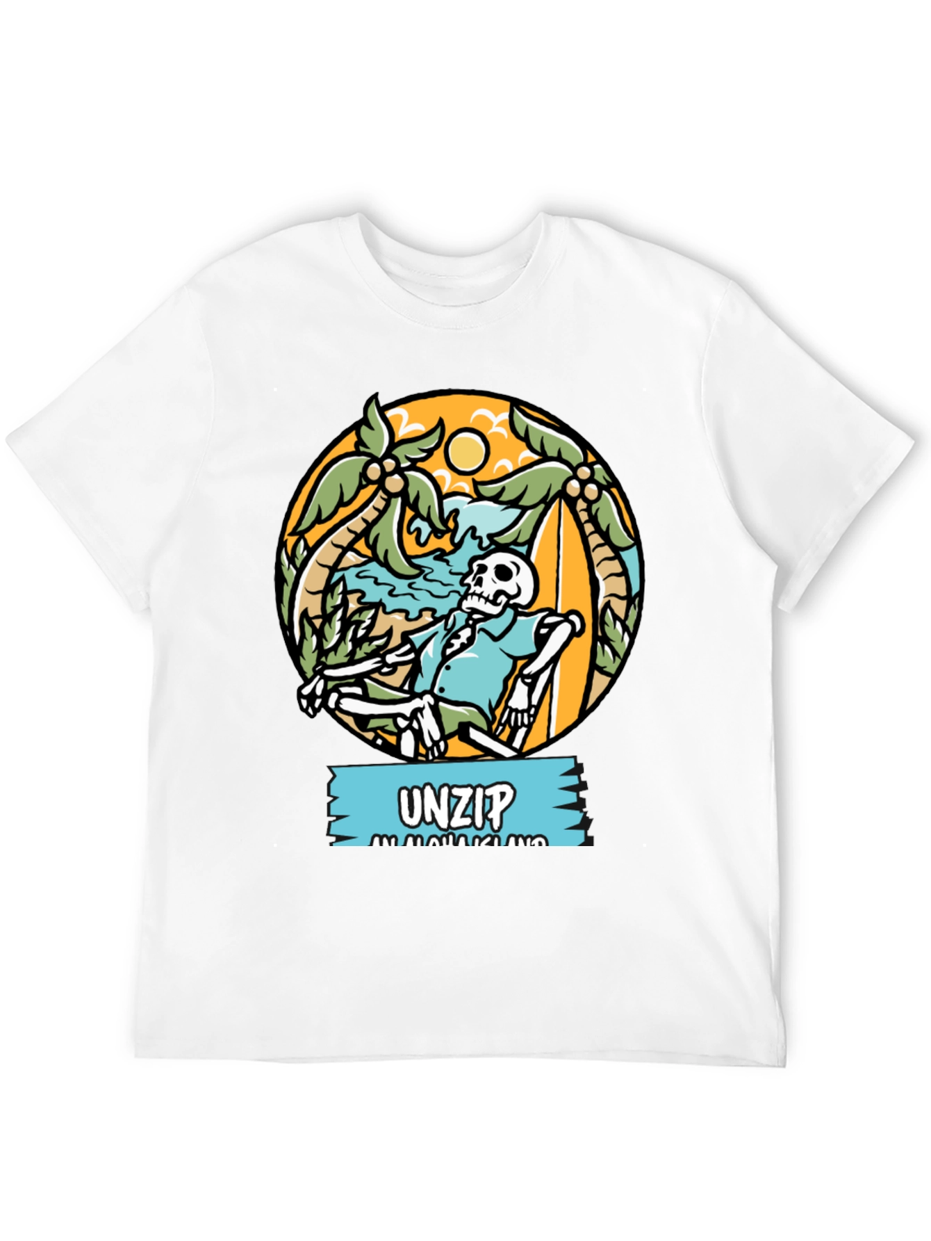 Unzip Aloha Island Graphic T-Shirt