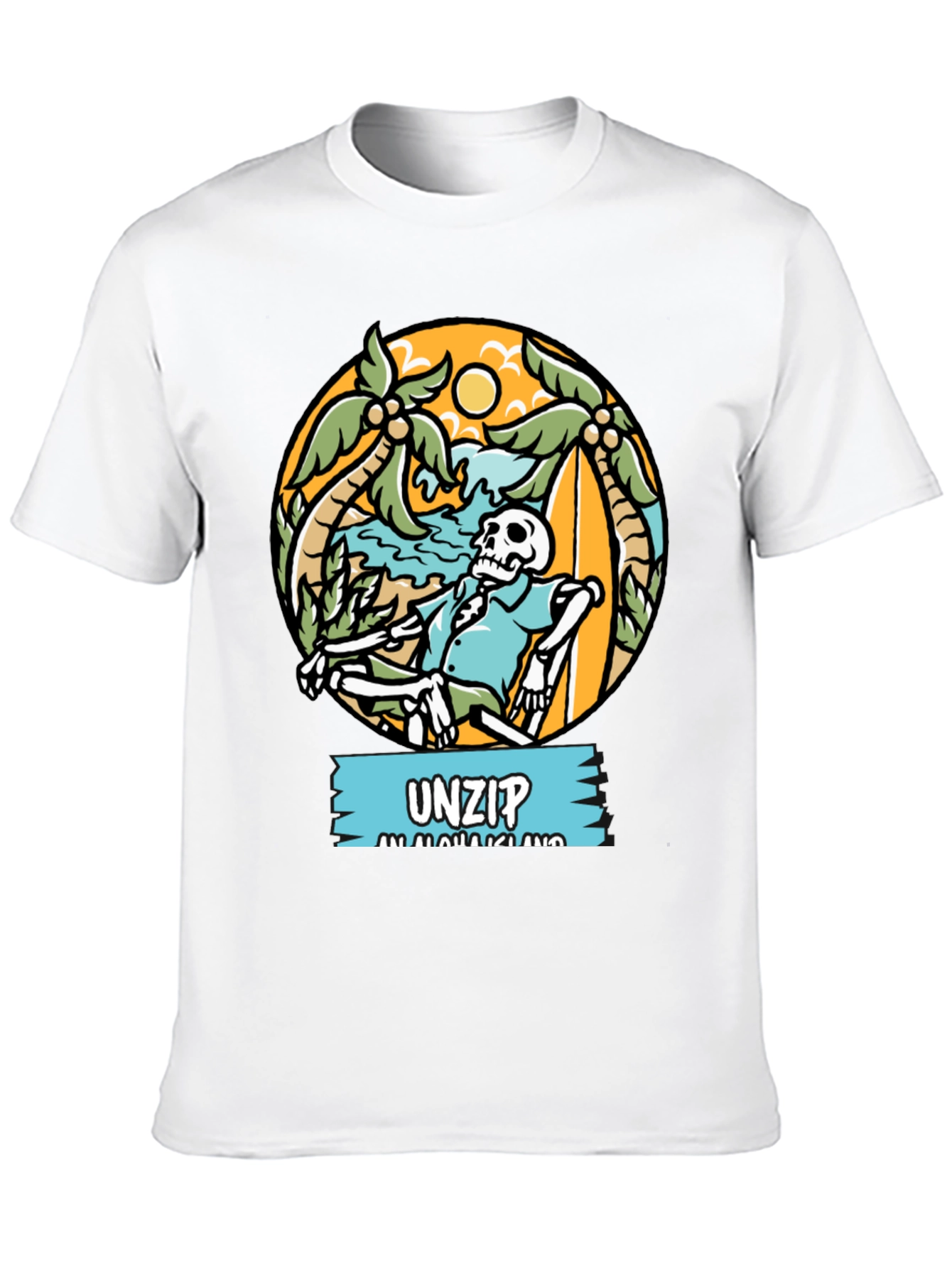 Unzip Aloha Island Graphic T-Shirt