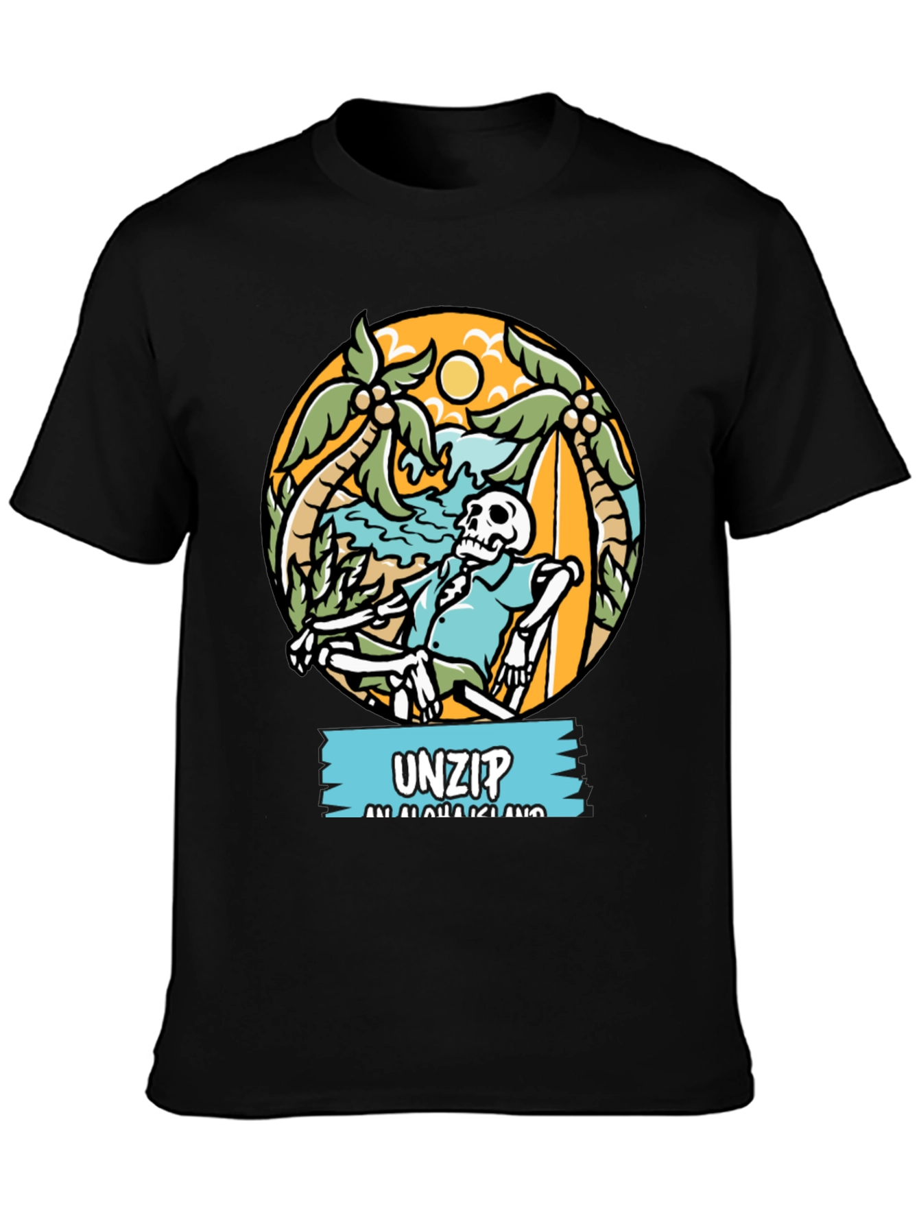 Unzip Aloha Island Graphic T-Shirt