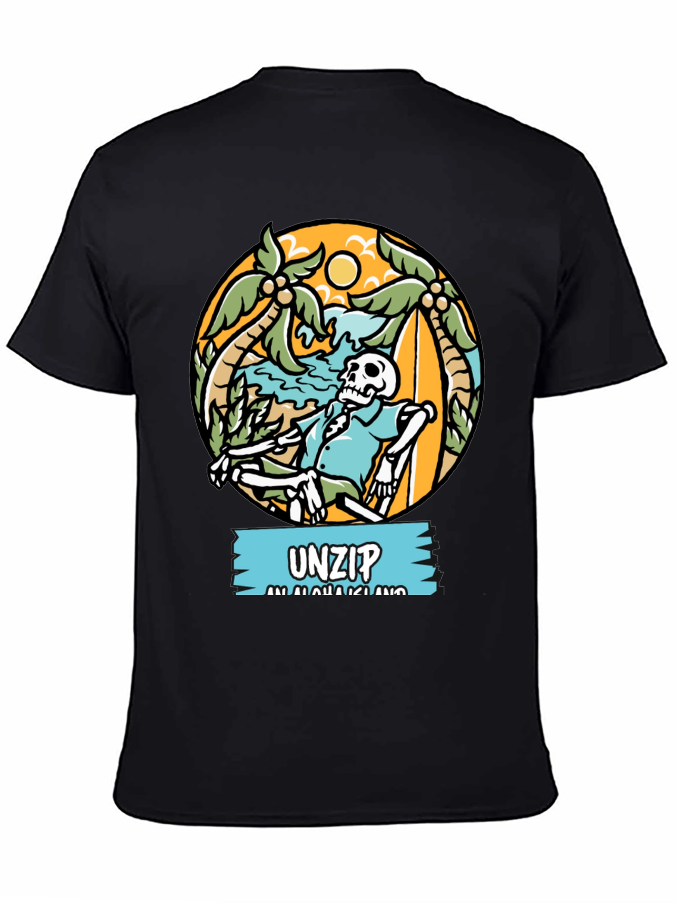 Unzip Aloha Island Graphic T-Shirt