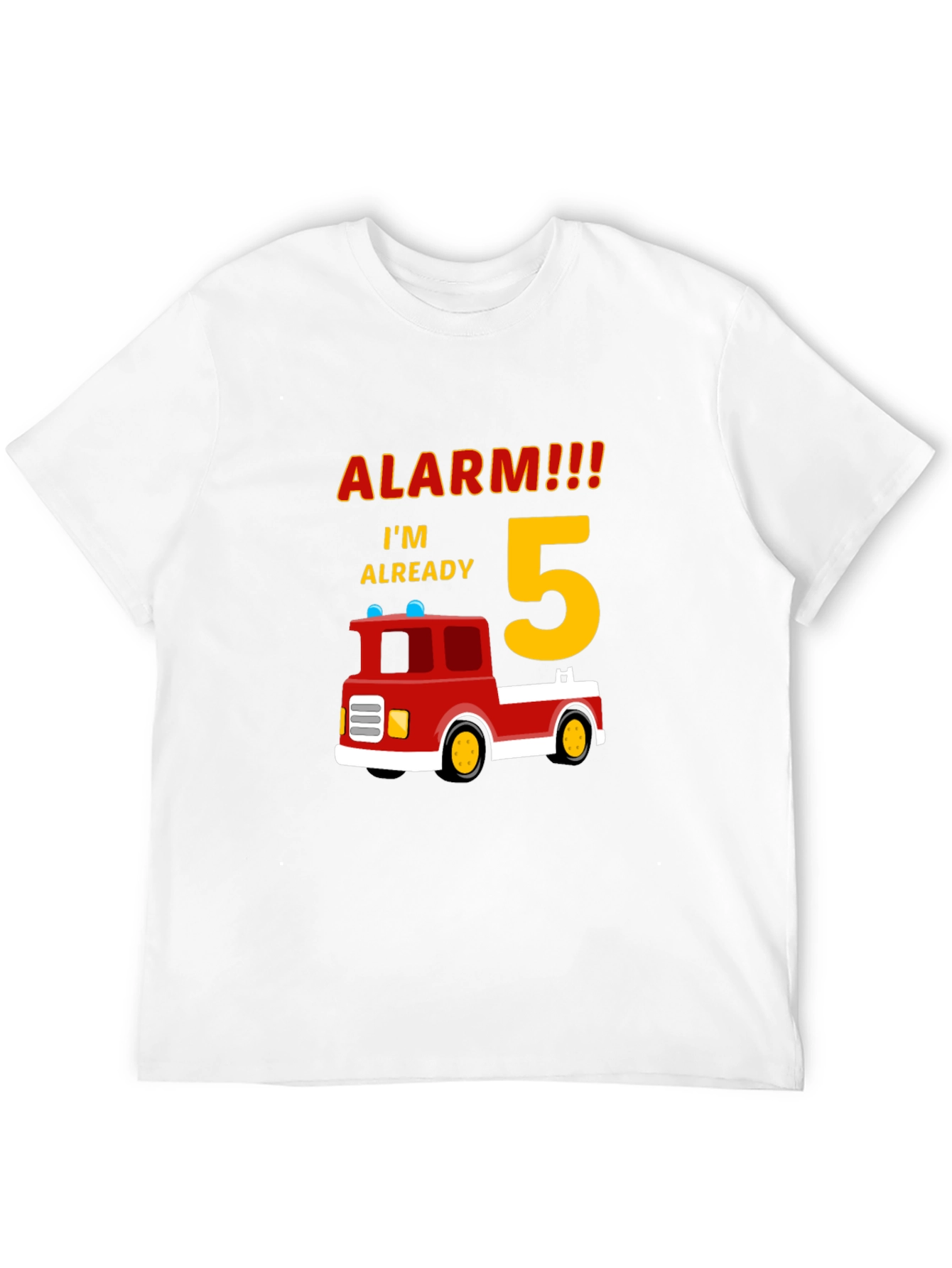 Alarm Im Already 5 Firetruck Birthday T-Shirt