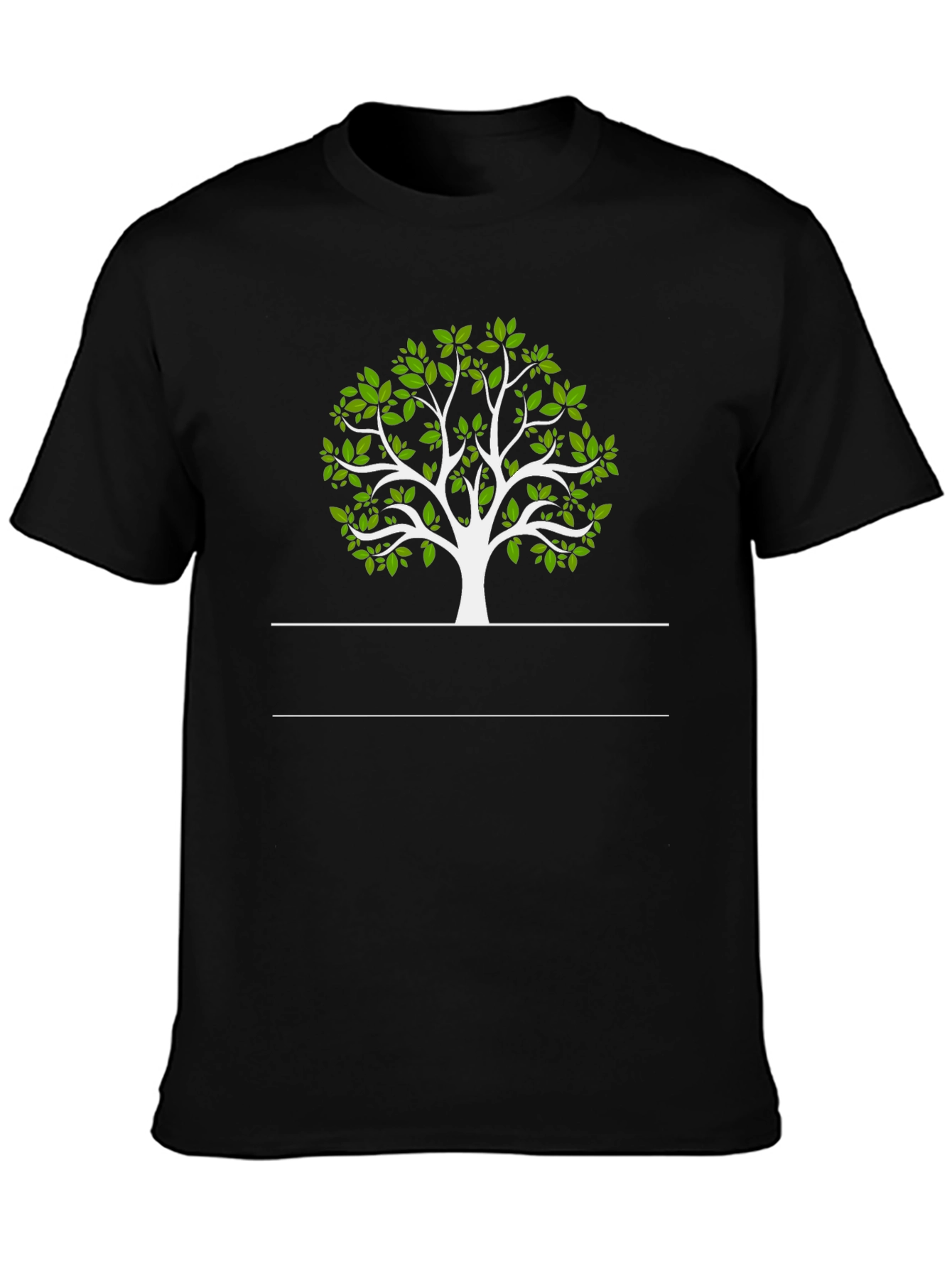 Nature Tree Graphic Black T-Shirt