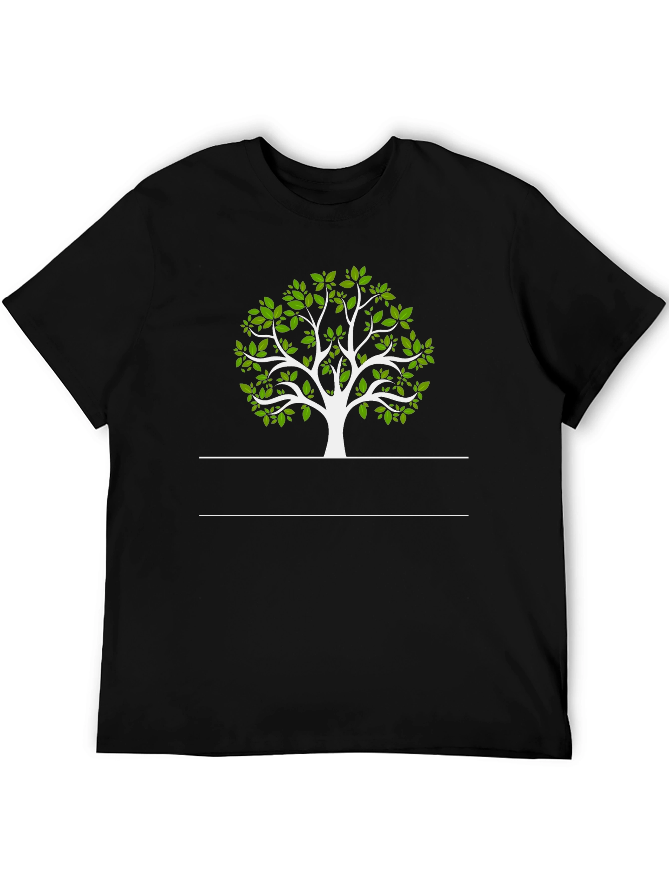 Nature Tree Graphic Black T-Shirt
