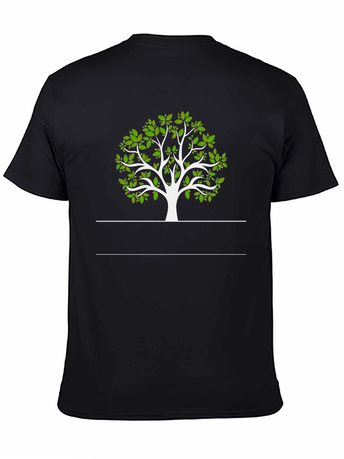 Nature Tree Graphic Black T-Shirt