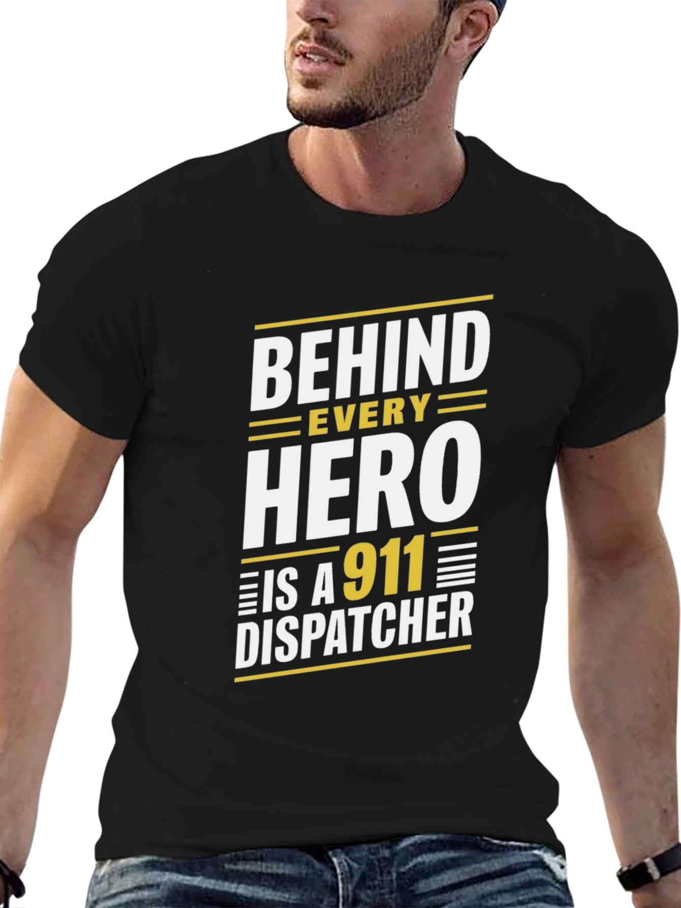 911 Dispatcher Hero T-Shirt - Black