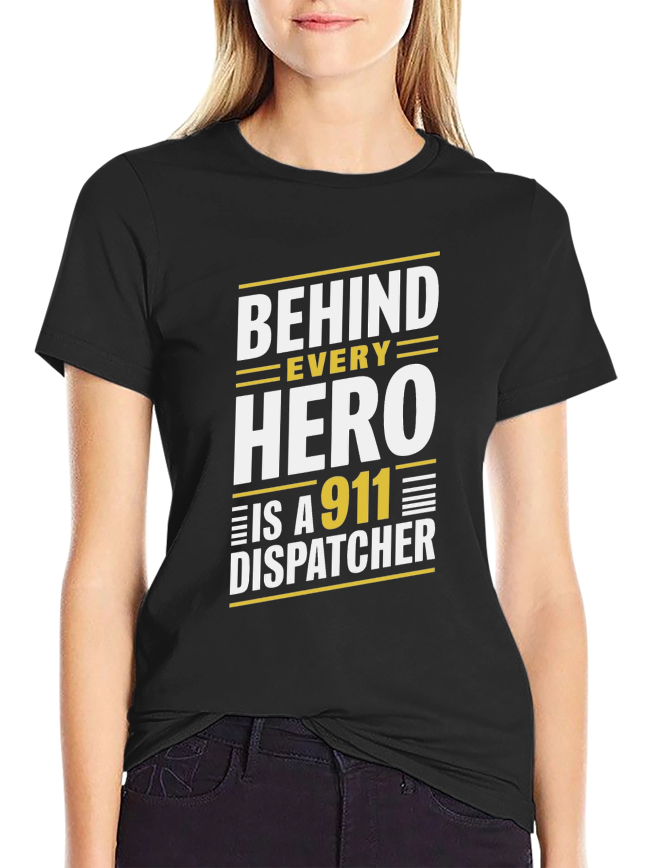 911 Dispatcher Hero T-Shirt - Black