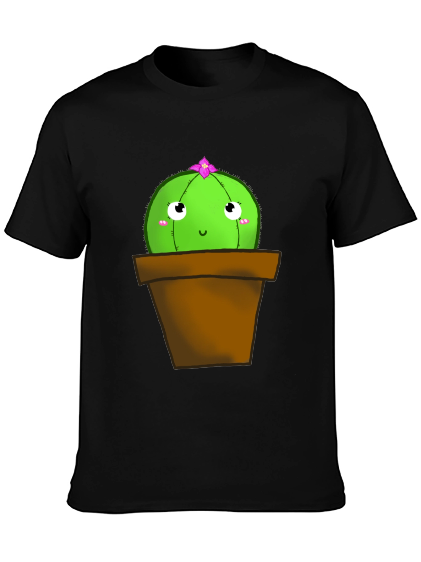 Cute Cactus T-Shirt - Potted Plant Graphic Tee