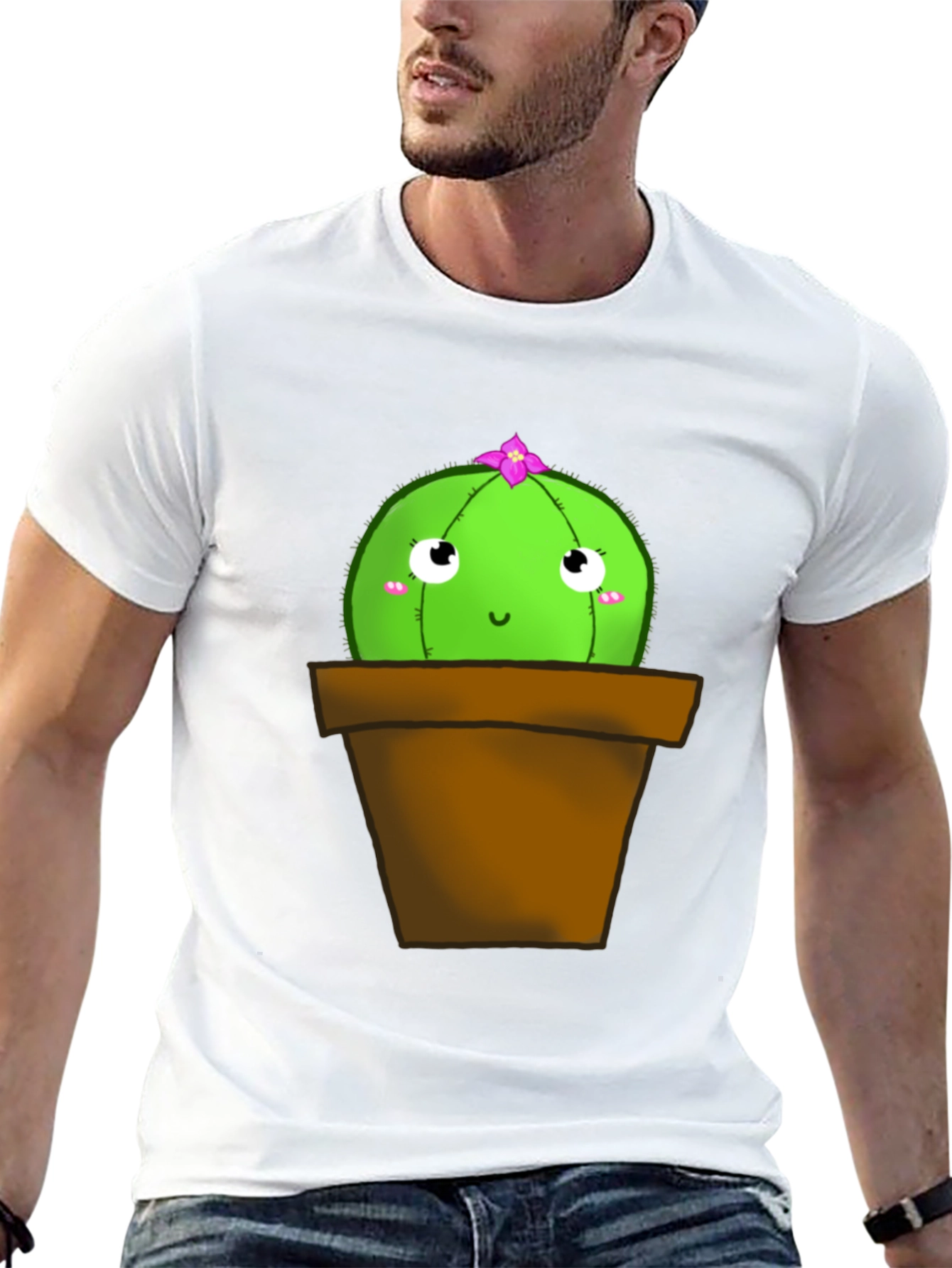 Cute Cactus T-Shirt - Potted Plant Graphic Tee