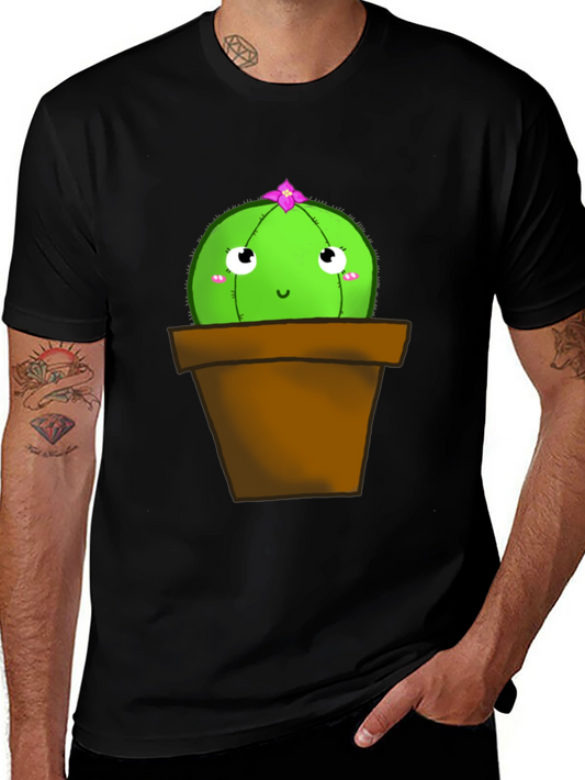 Cute Cactus T-Shirt - Potted Plant Graphic Tee
