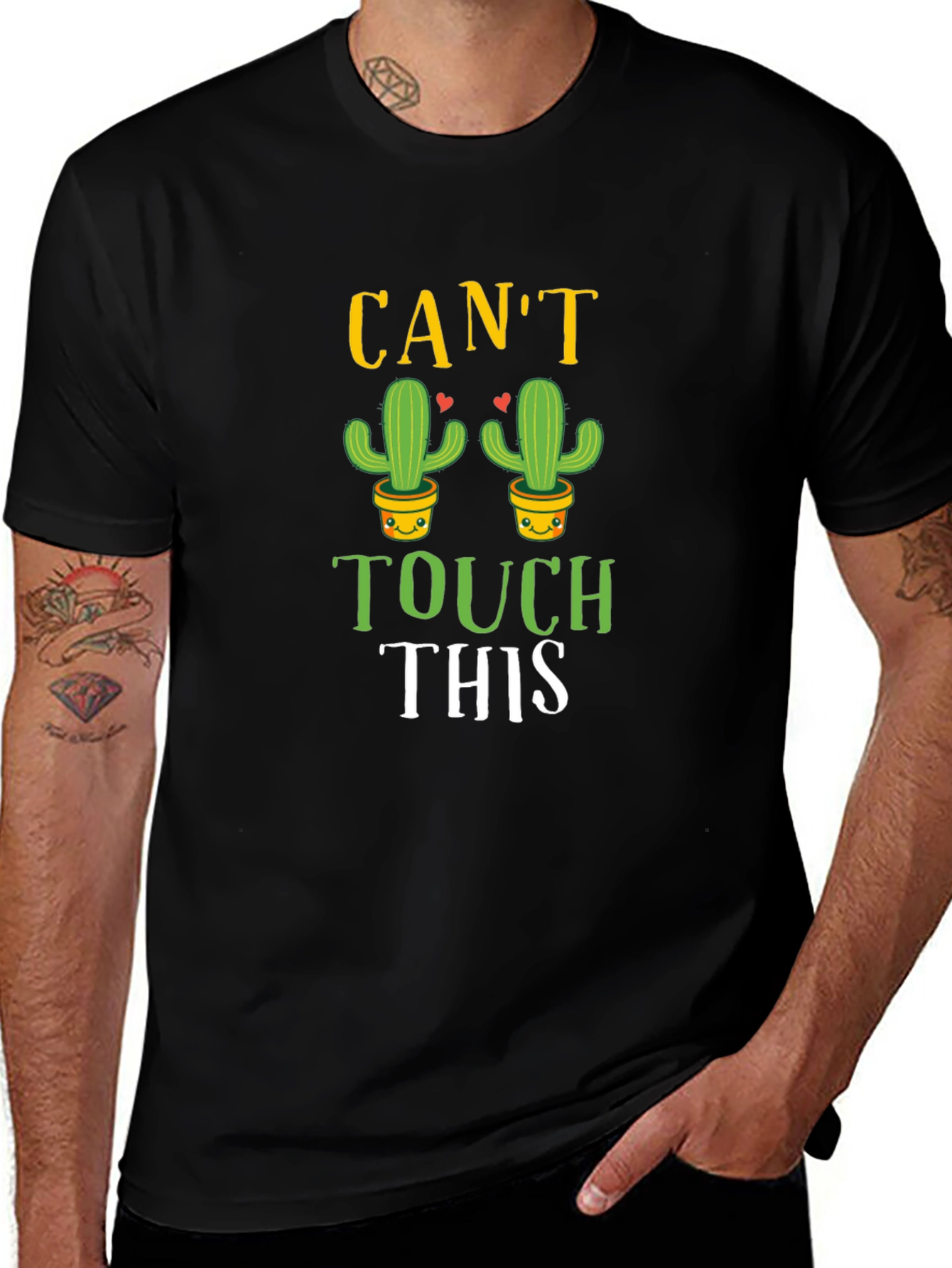 Cant Touch This Cactus Graphic T-Shirt