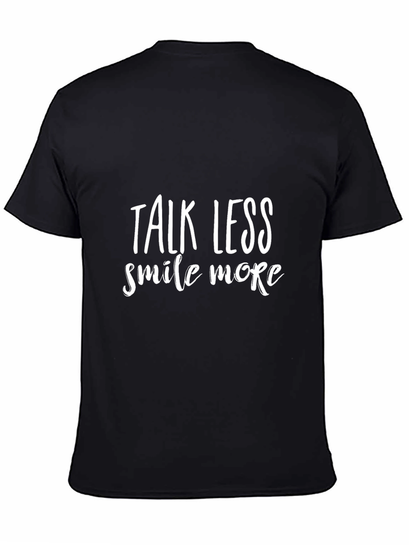 Talk Less Smile More Black Graphic Tee