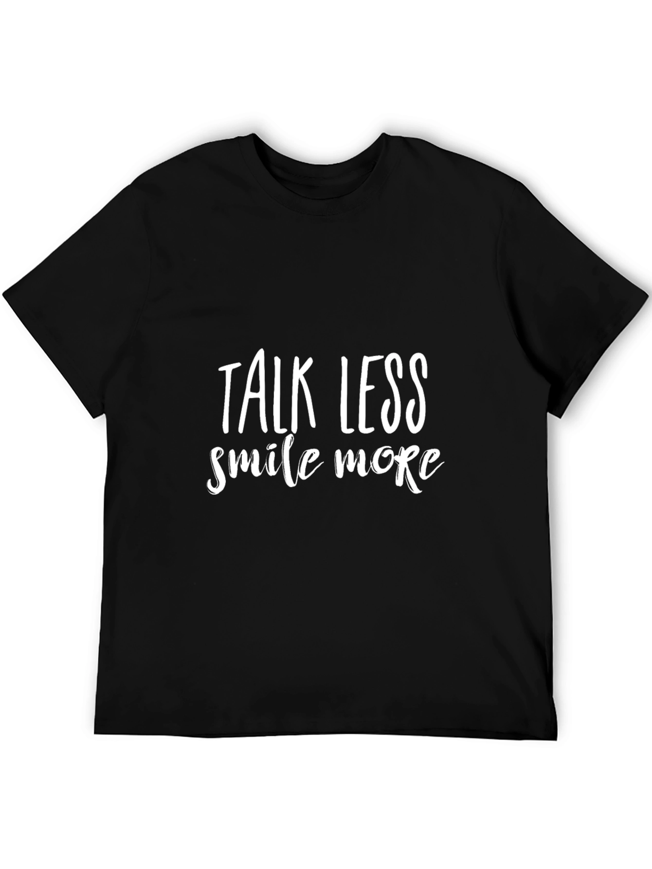 Talk Less Smile More Black Graphic Tee