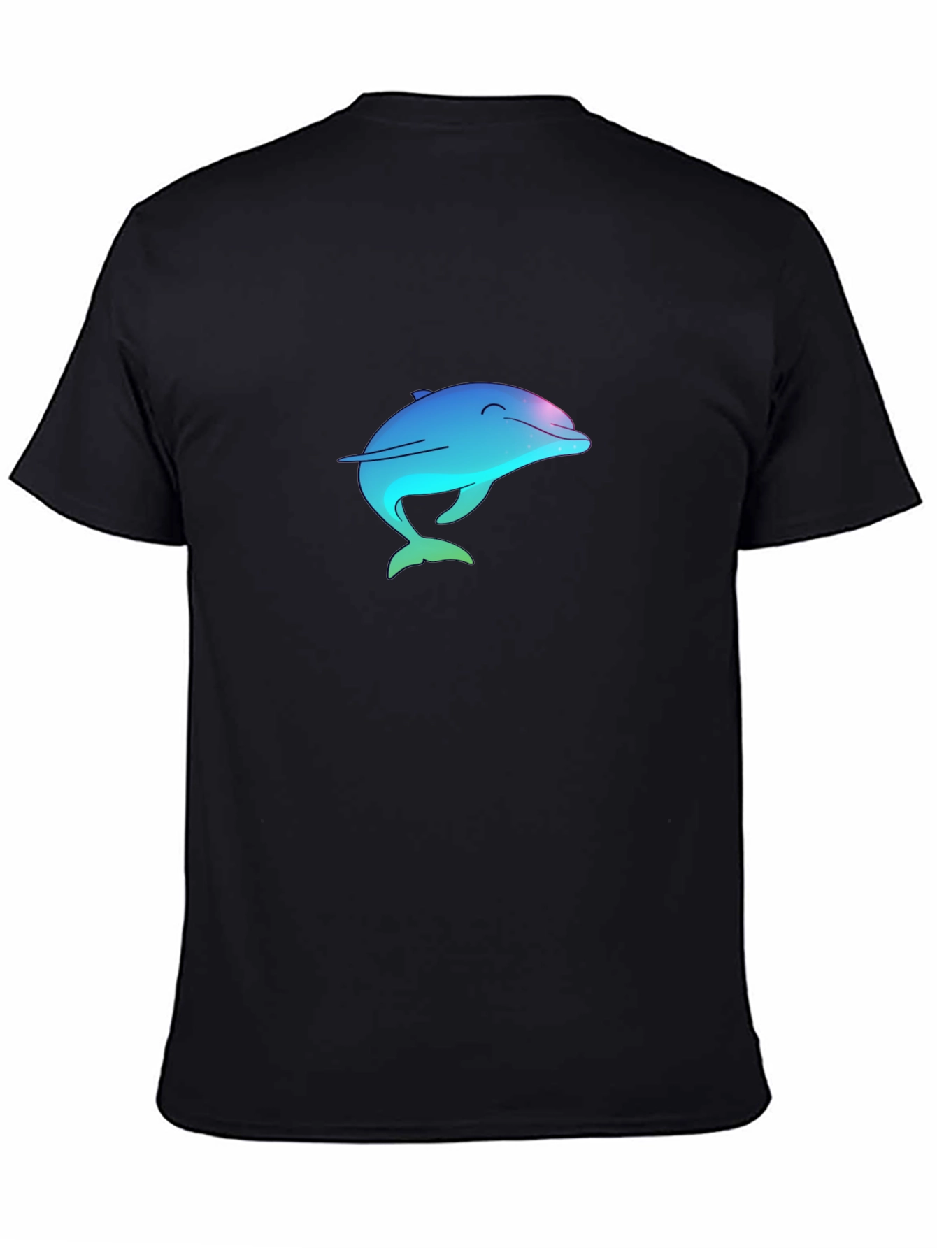 Dolphin Graphic Tee - Black Cotton Blend