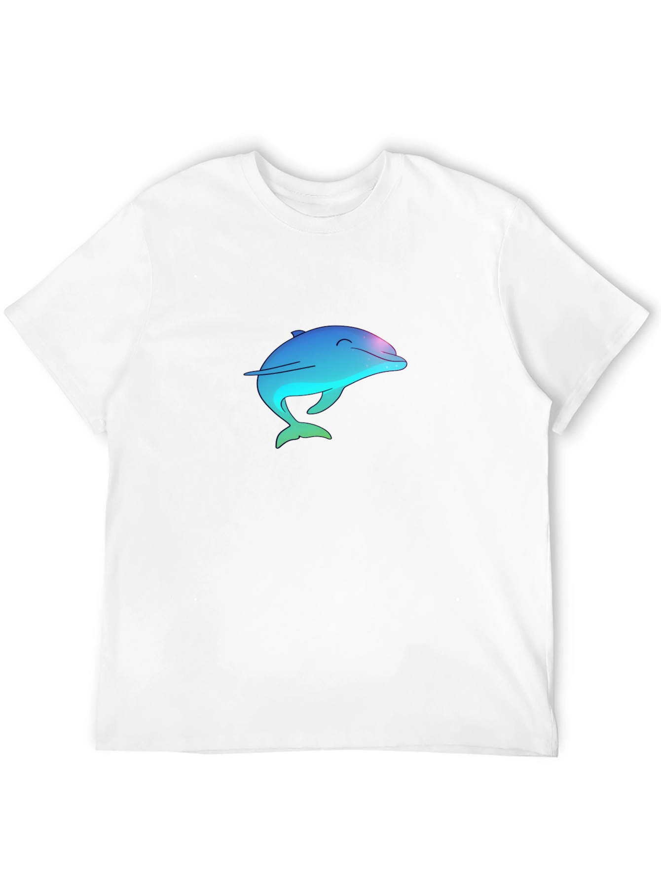 Dolphin Graphic Tee - Black Cotton Blend